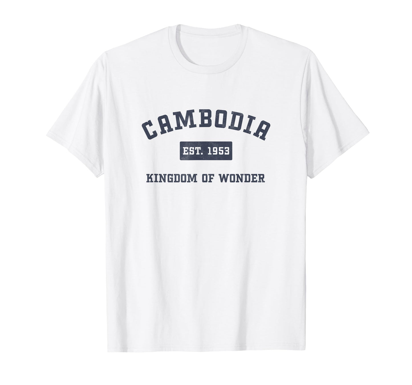Varsity Script Khmer Kingdom of Wonder Cambodia T-Shirt