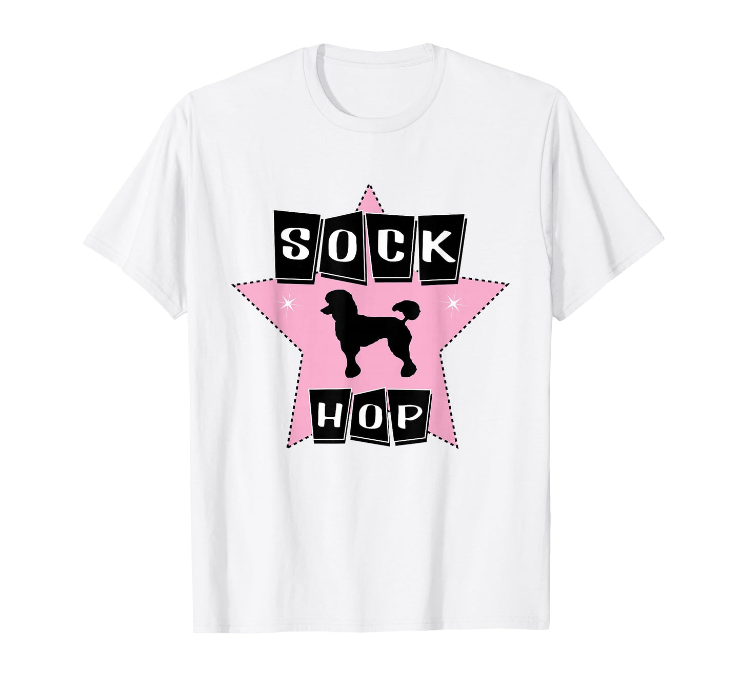 Poodle 1950s Sock Hop Dance Clothes Rock N Roll 50s Pink T-Shirt