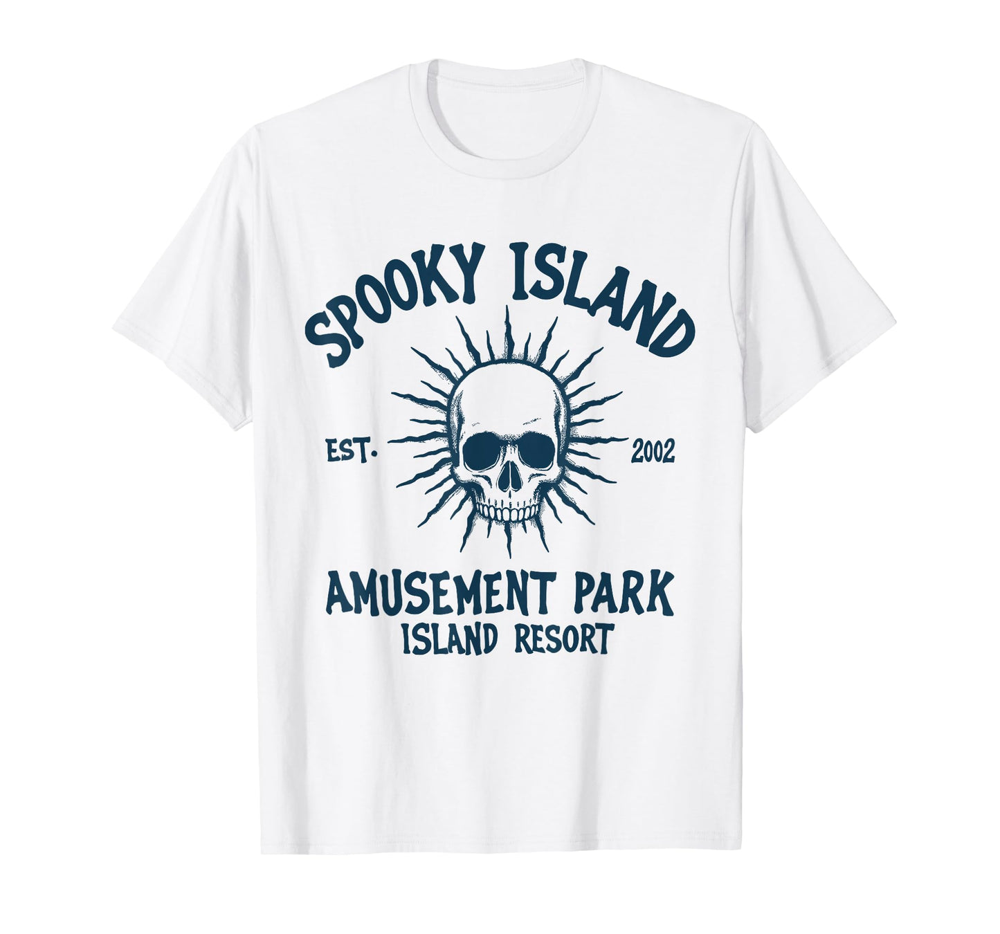 Vintage Spooky Island Amusement Park Island Men Women T-Shirt
