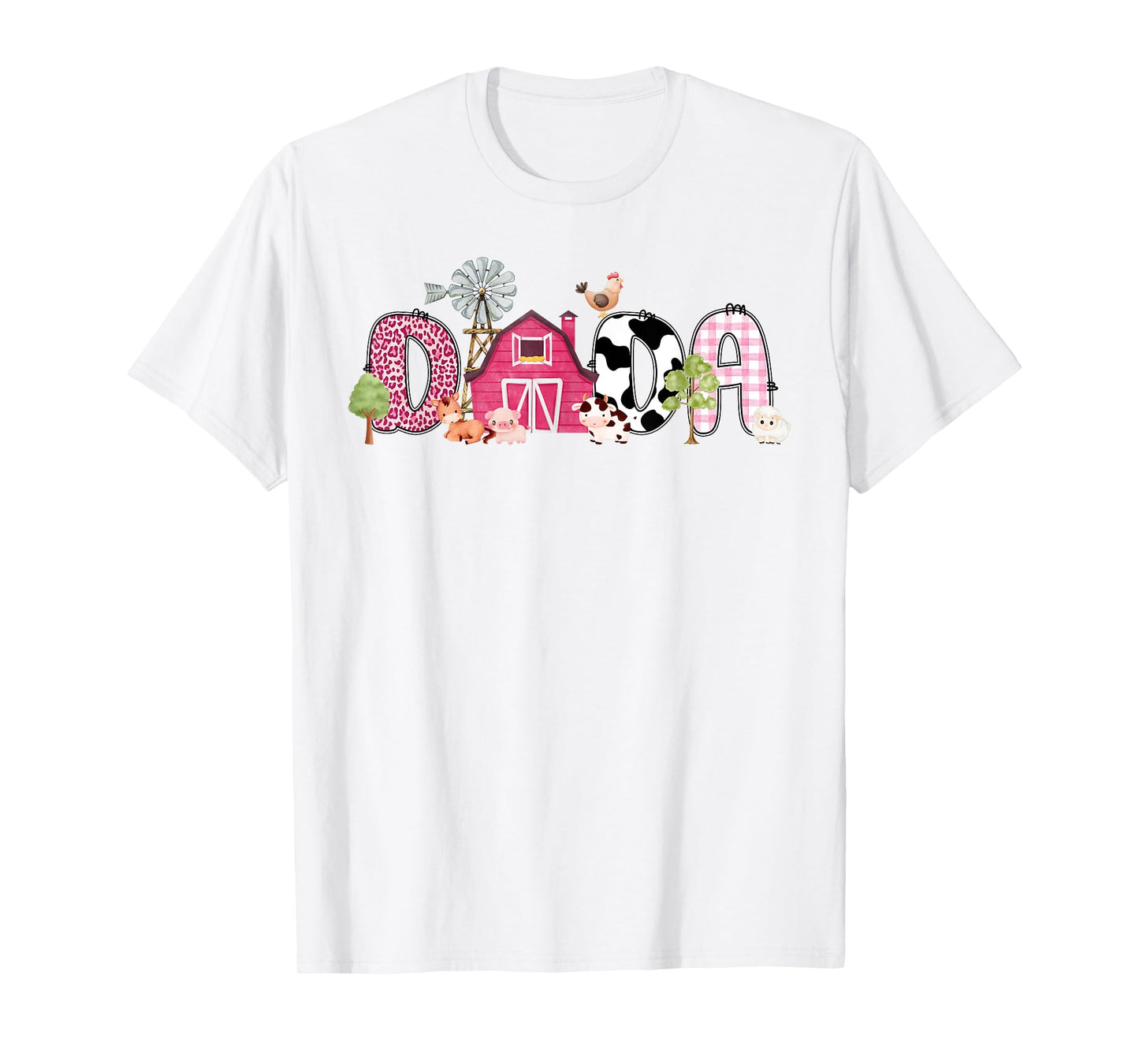 Dada Farm Animal Birthday 1st Family Matching Party Dad T-Shirt