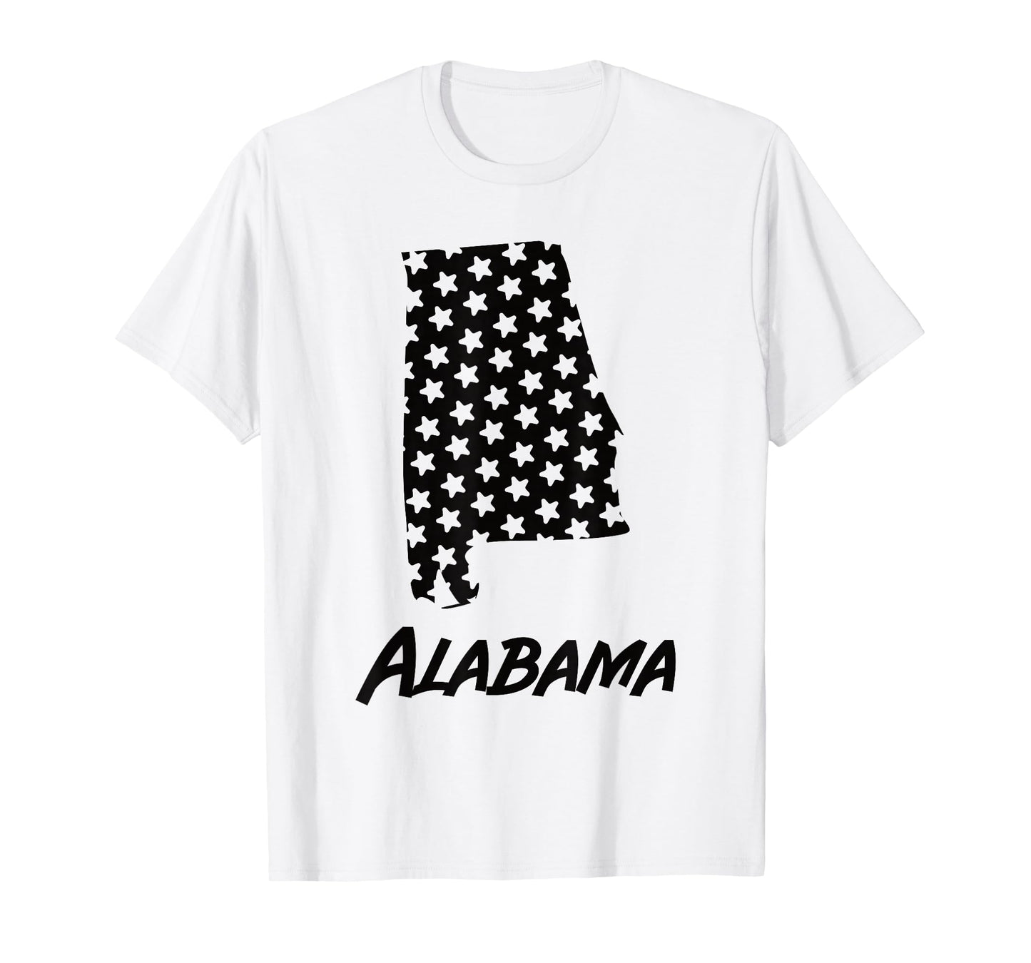 Alabama USA State Outline Stars Vintage Retro Design T-Shirt