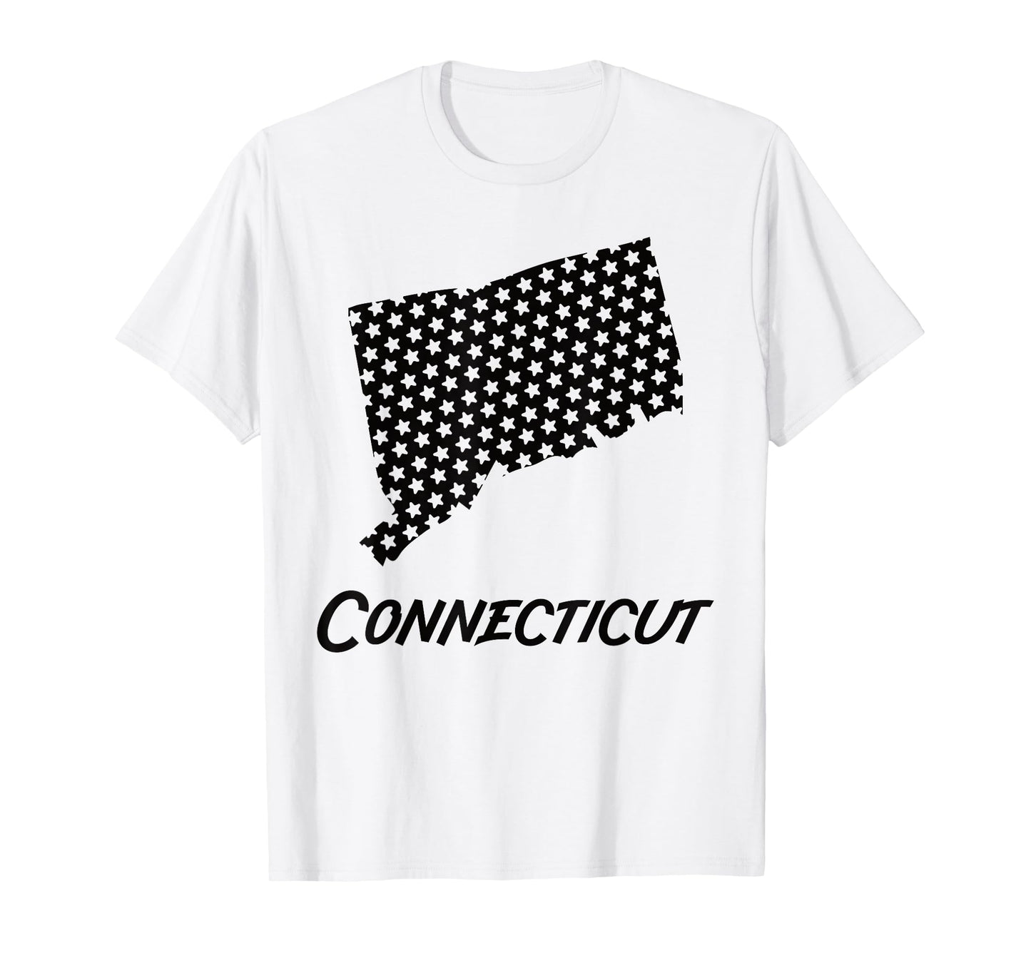 Connecticut USA State Outline Stars Vintage Retro Design T-Shirt