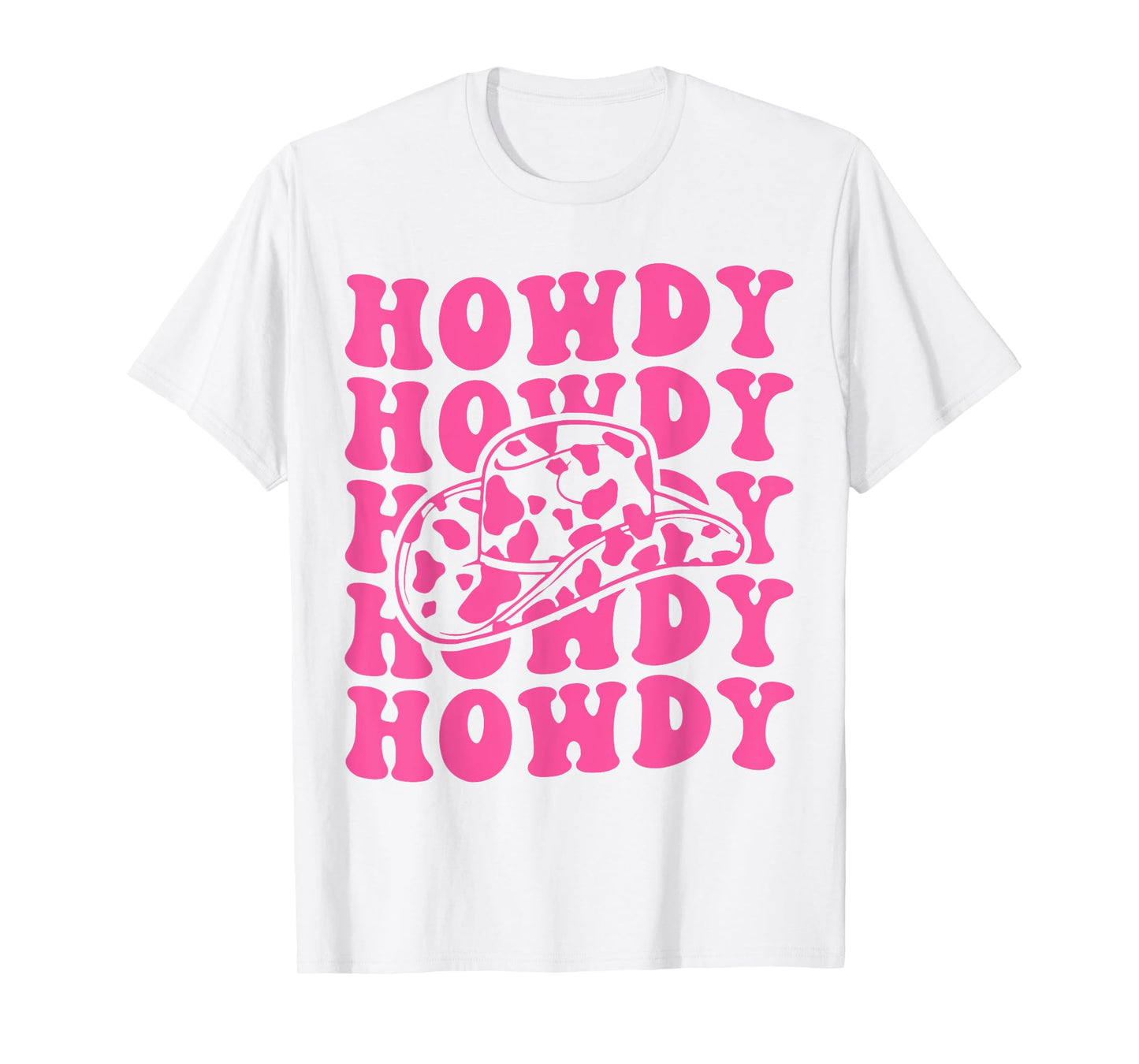Vintage Pink Howdy Rodeo Western Country Southern Cowgirl T-Shirt