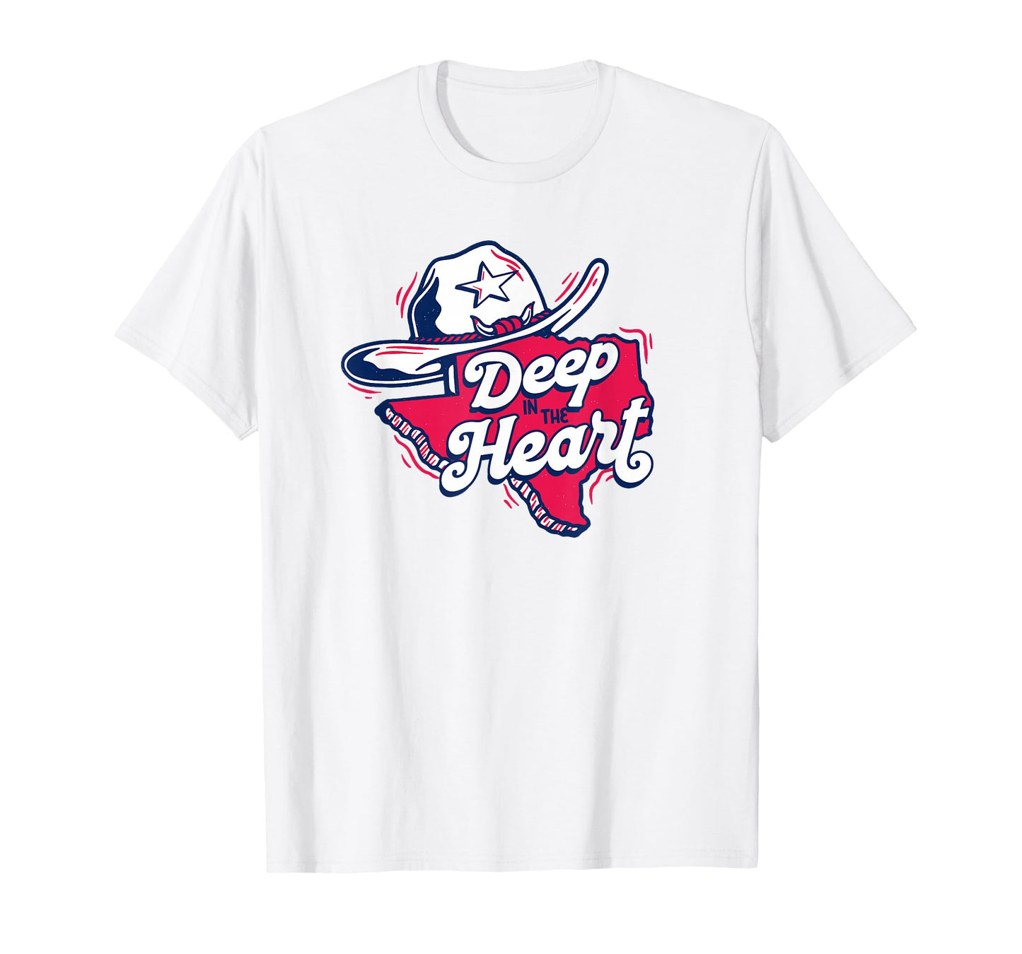 Deep in the Heart Vintage Texas Cartoon Proud Texan T-Shirt