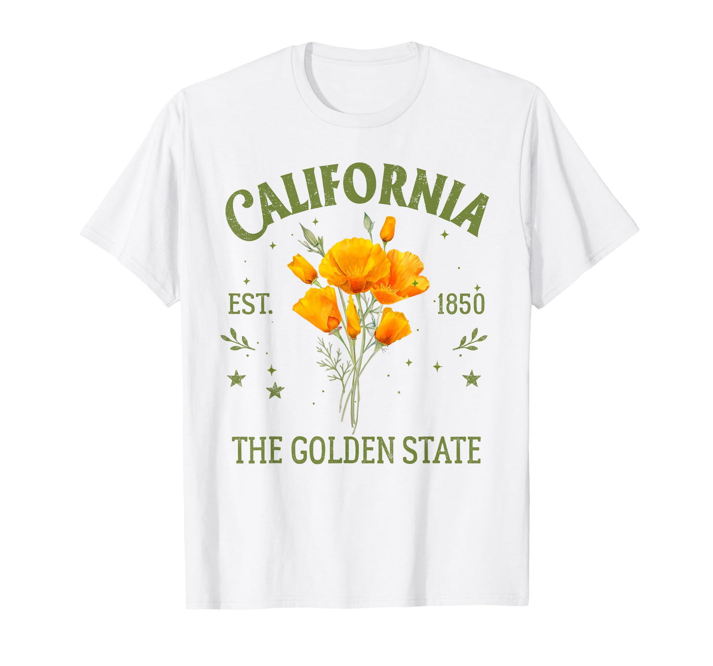 California State California Poppy California Souvenir Trip T-Shirt