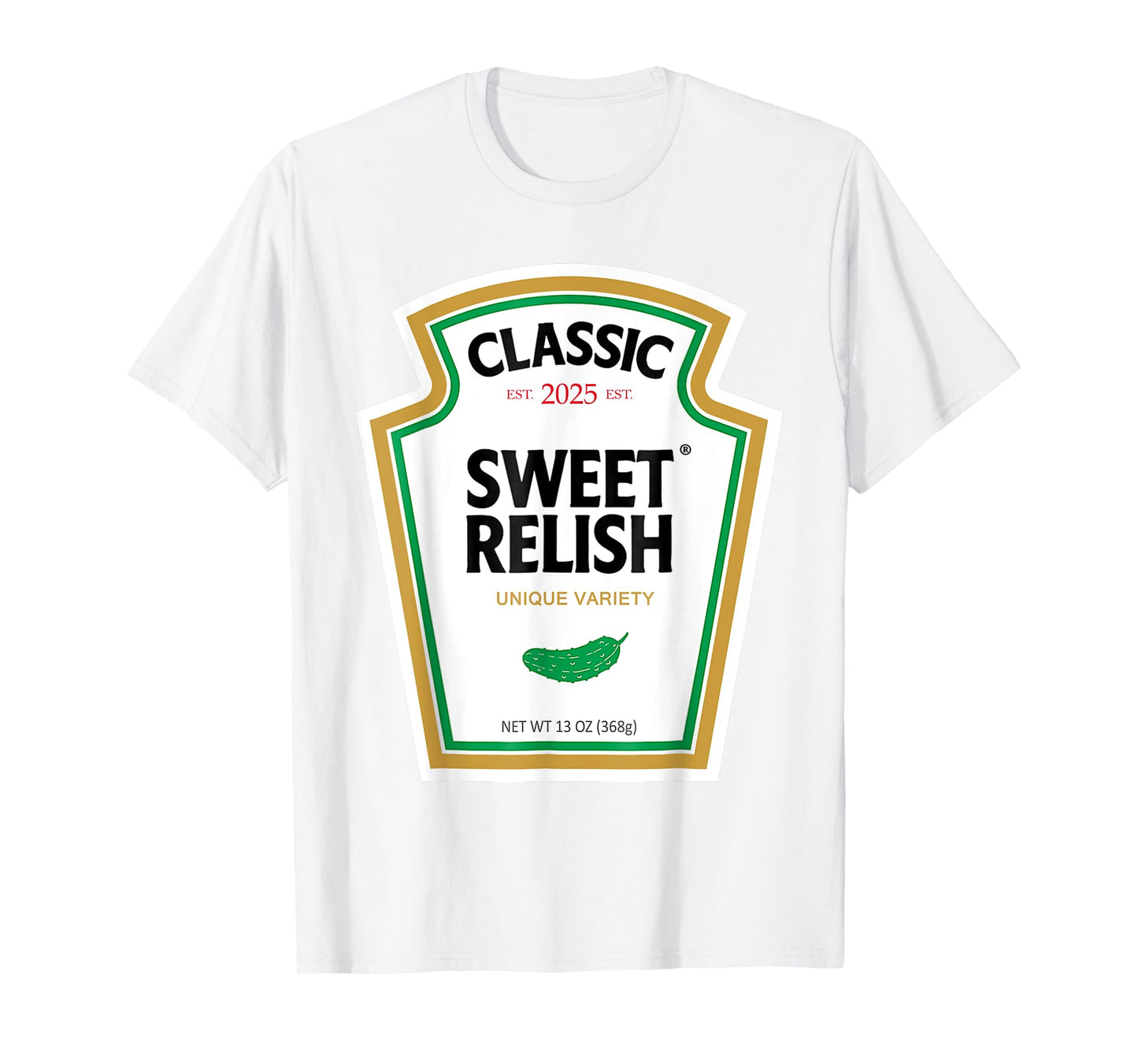 Sweet Green Pickle Relish Funny DIY Halloween Costume T-Shirt