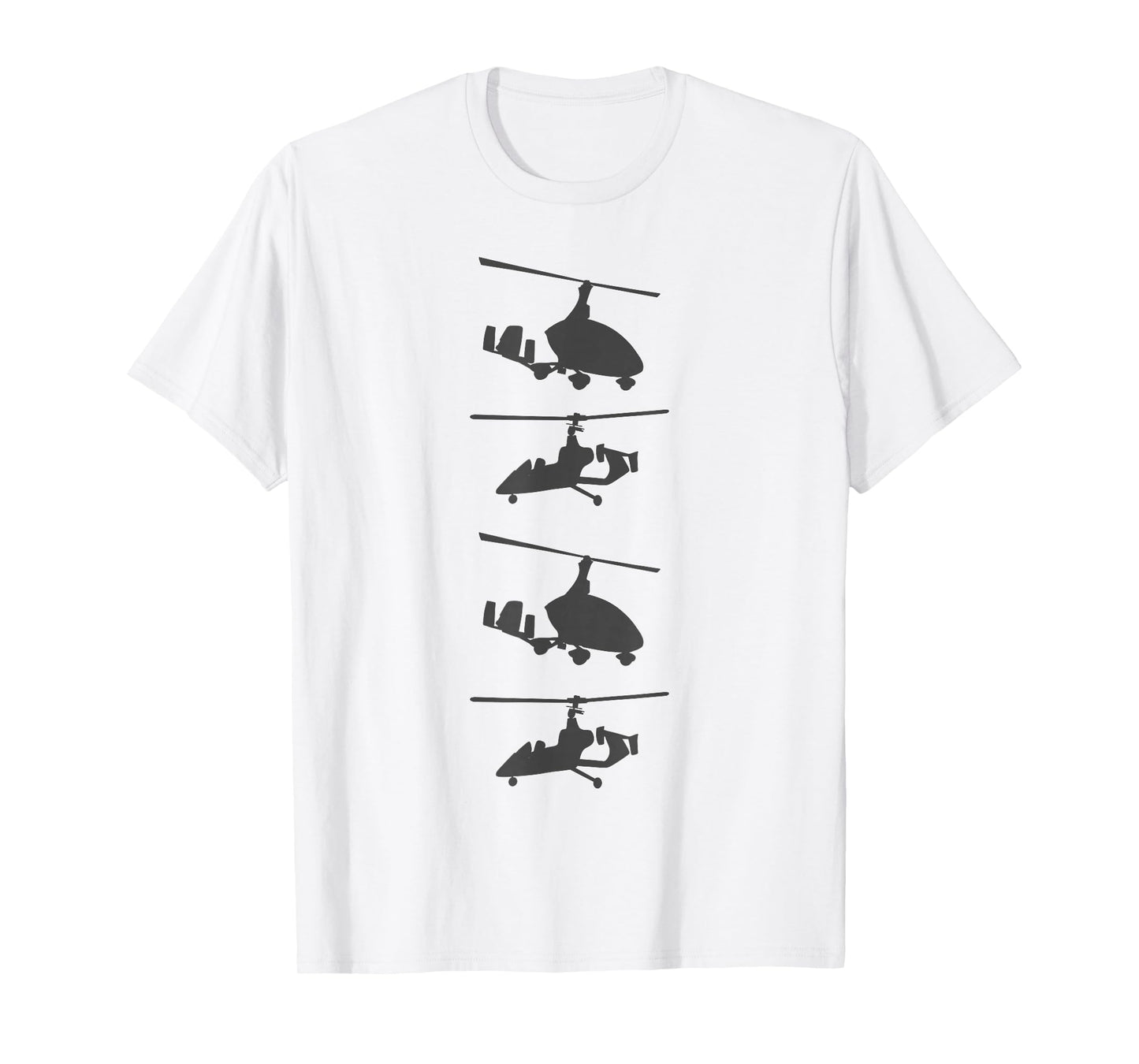 Gyrocopter Model Silhouette Gyroplane For Autogyro Pilots T-Shirt
