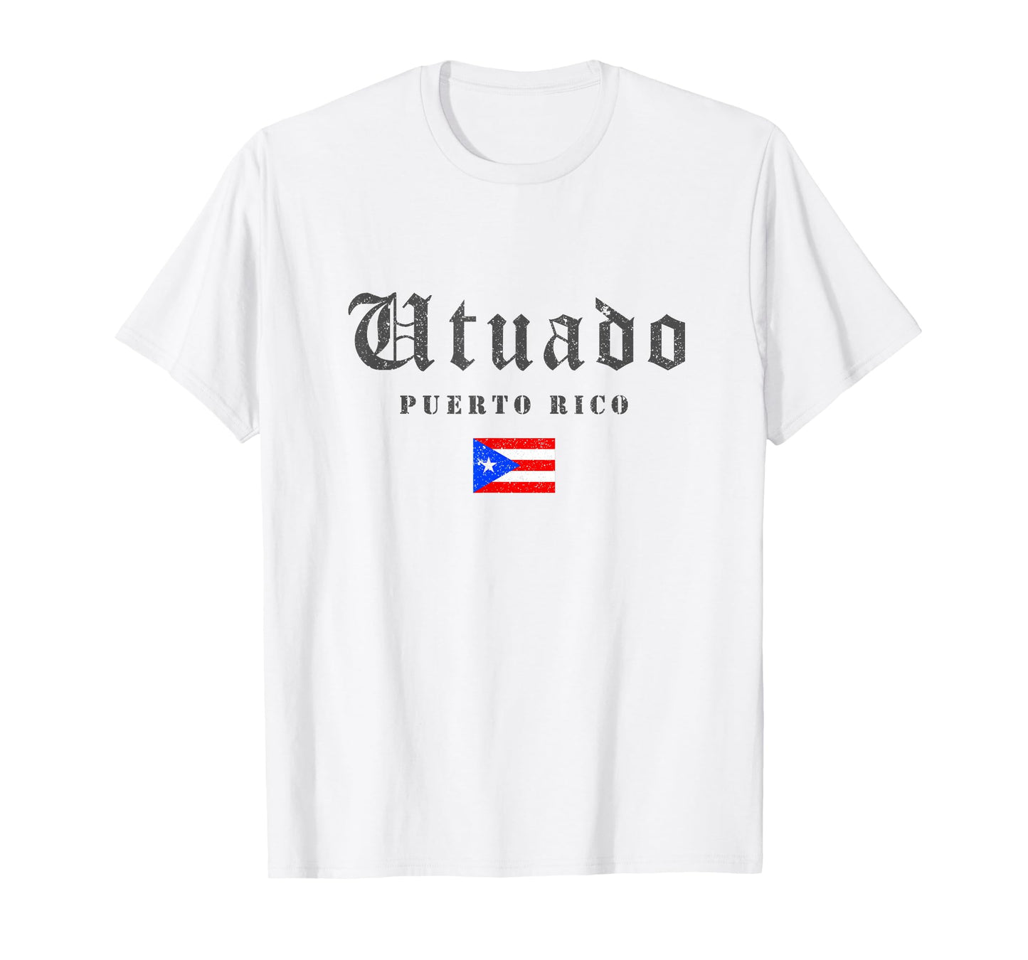 Vintage Utuado Puerto Rico Flag Pride Home Root Travel T-Shirt