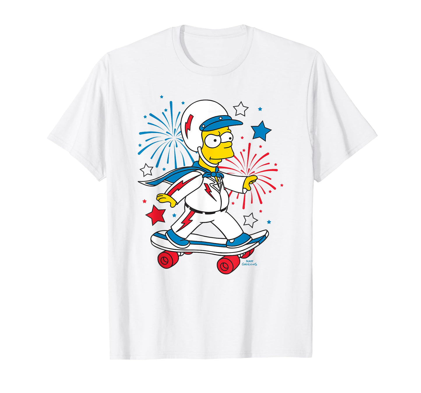 The Simpsons 4th Of July Bart American Stunt performer Logo T-Shirt