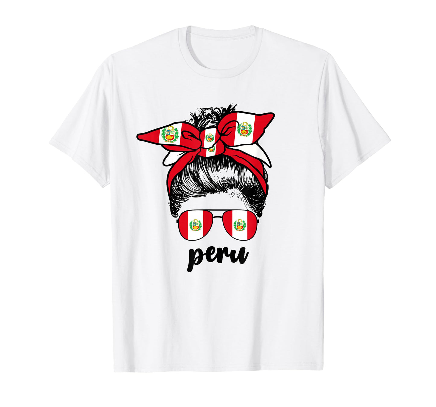 Peruvian Girl For Women Girls Peru Flag Peruana Hispanic T-Shirt