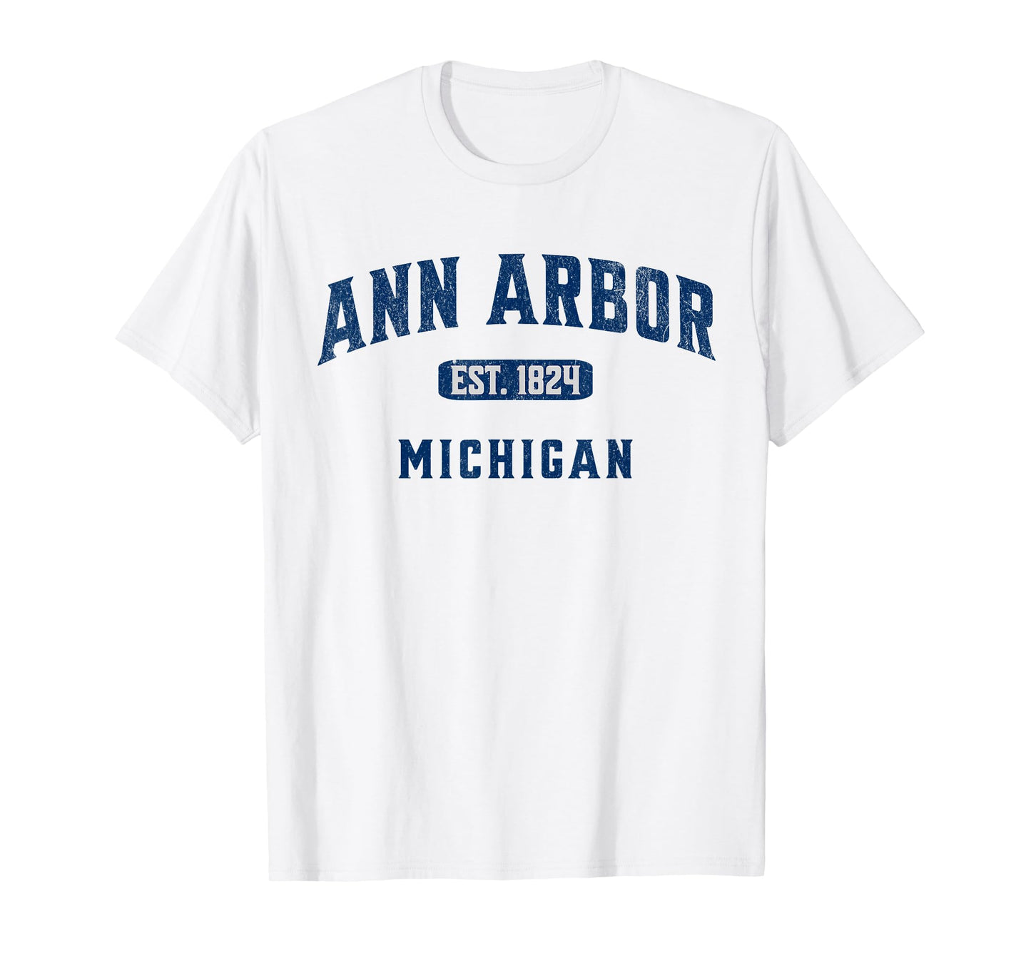USA City Visit Ann Arbor Michigan Vintage Athletic Souvenir T-Shirt