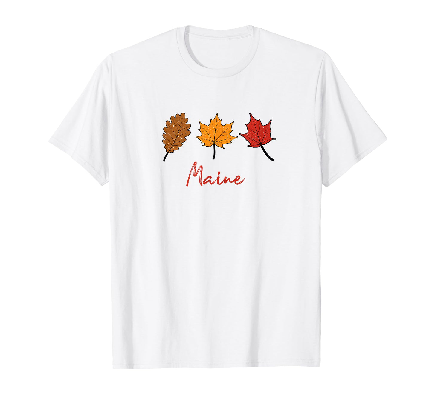 Maine Fall Foliage Autumn Leaf Peeping Oak Maple Leaves T-Shirt