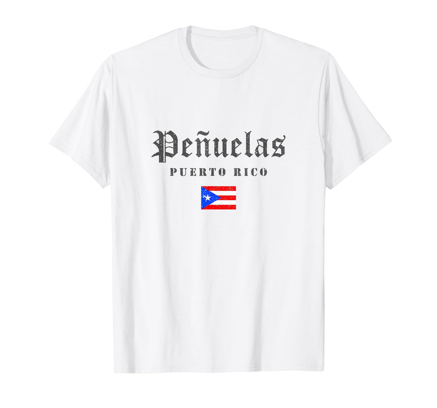 Vintage Peñuelas Puerto Rico Flag Pride Home Root Travel T-Shirt