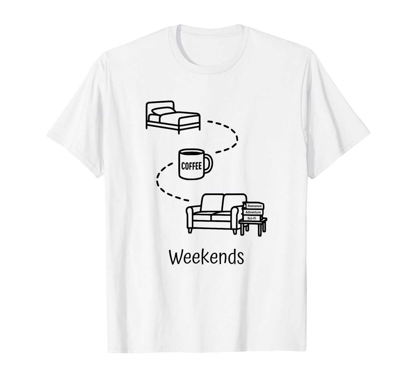 Reading Weekends Cozy Bookworm Book Lover T-Shirt