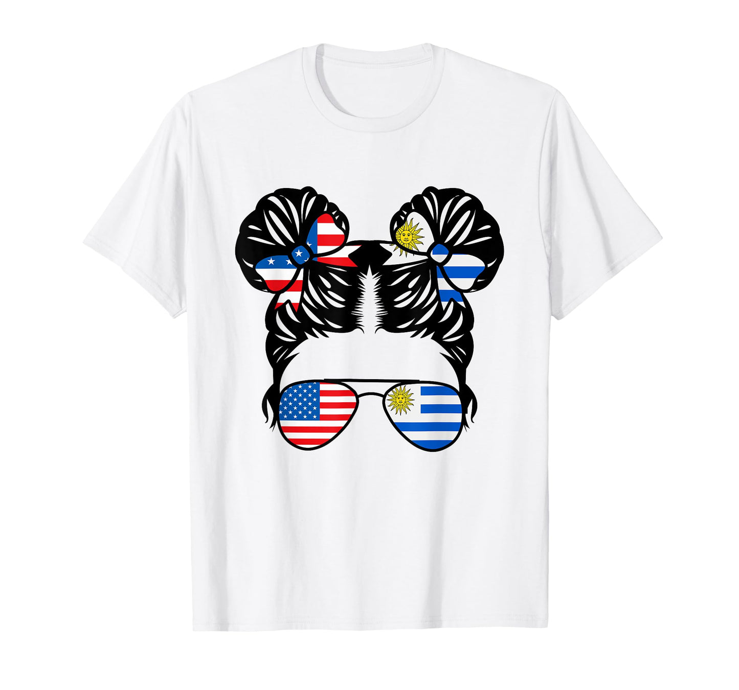 Half American Half Uruguayan Girl USA Uruguay Flag Patriot T-Shirt