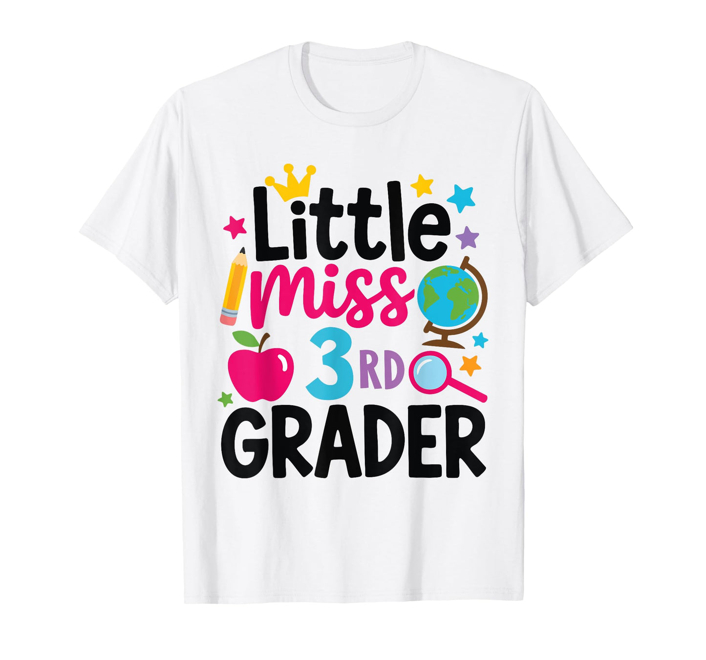 Little Miss 3rd Grade First Day Of School Third Grade Girls T-Shirt