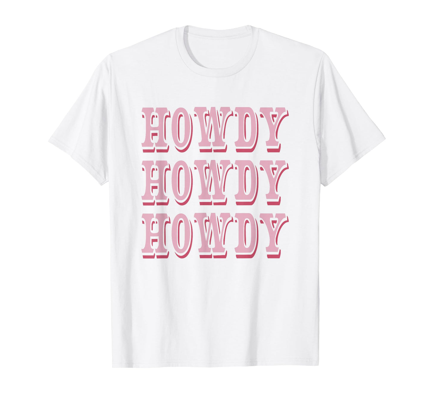 Howdy Preppy Pink Rodeo Western Country Southern Cowgirl T-Shirt