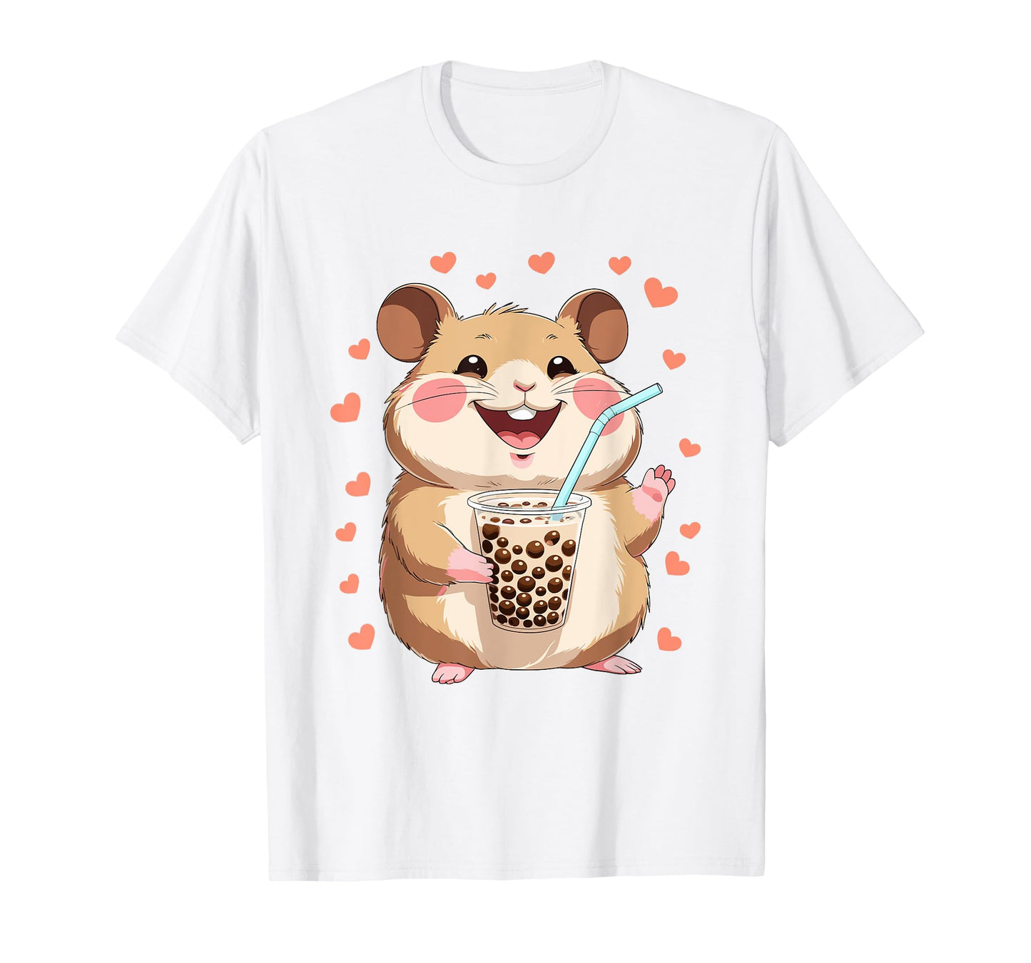 Cute Kawaii Capybara Boba Drinking Boba Kawaii Bubble Tea T-Shirt