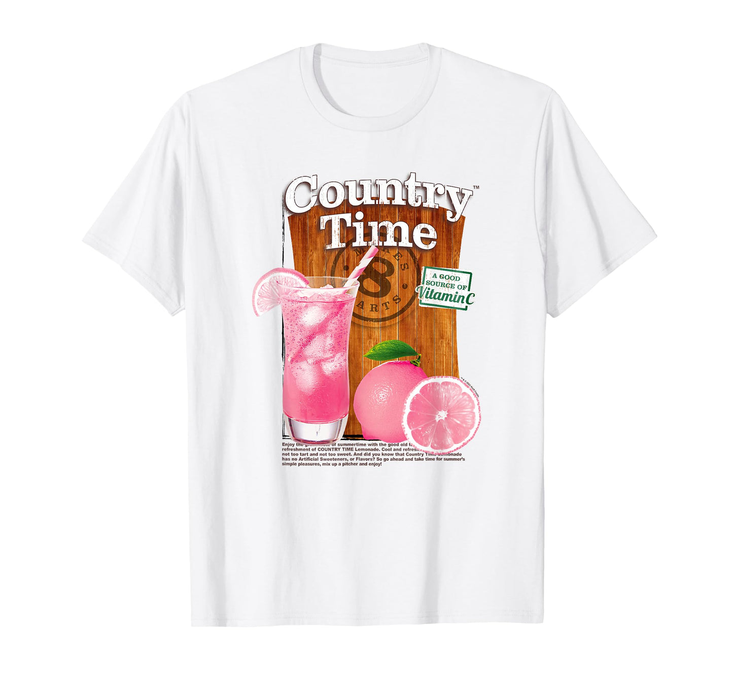 Country Time Pink Lemonade Classic Beverage Logo T-Shirt