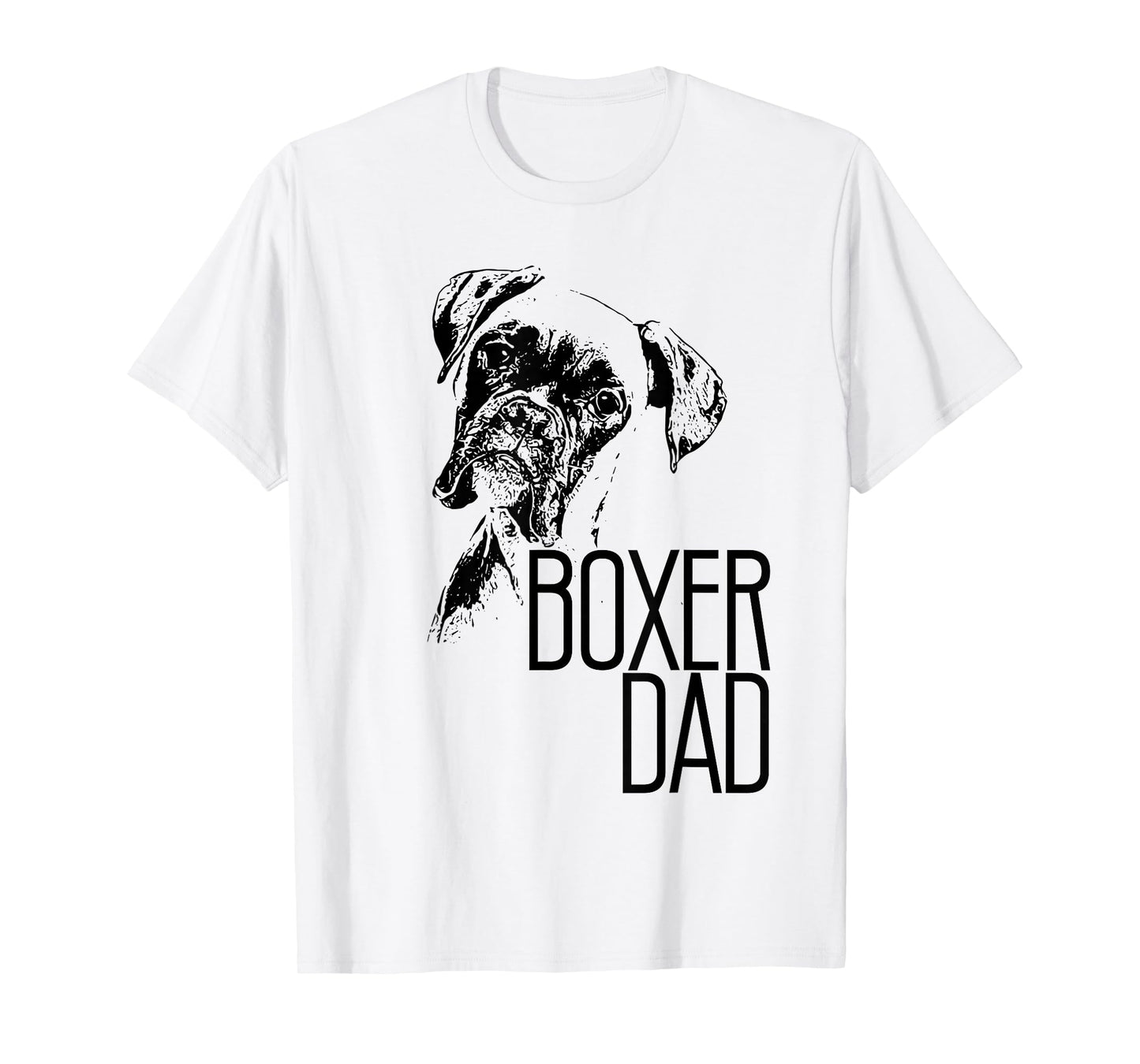 BOXER DAD DOG FACE T-SHIRT - DOG LOVERS BOXER DAD GIFT SHIRT T-Shirt
