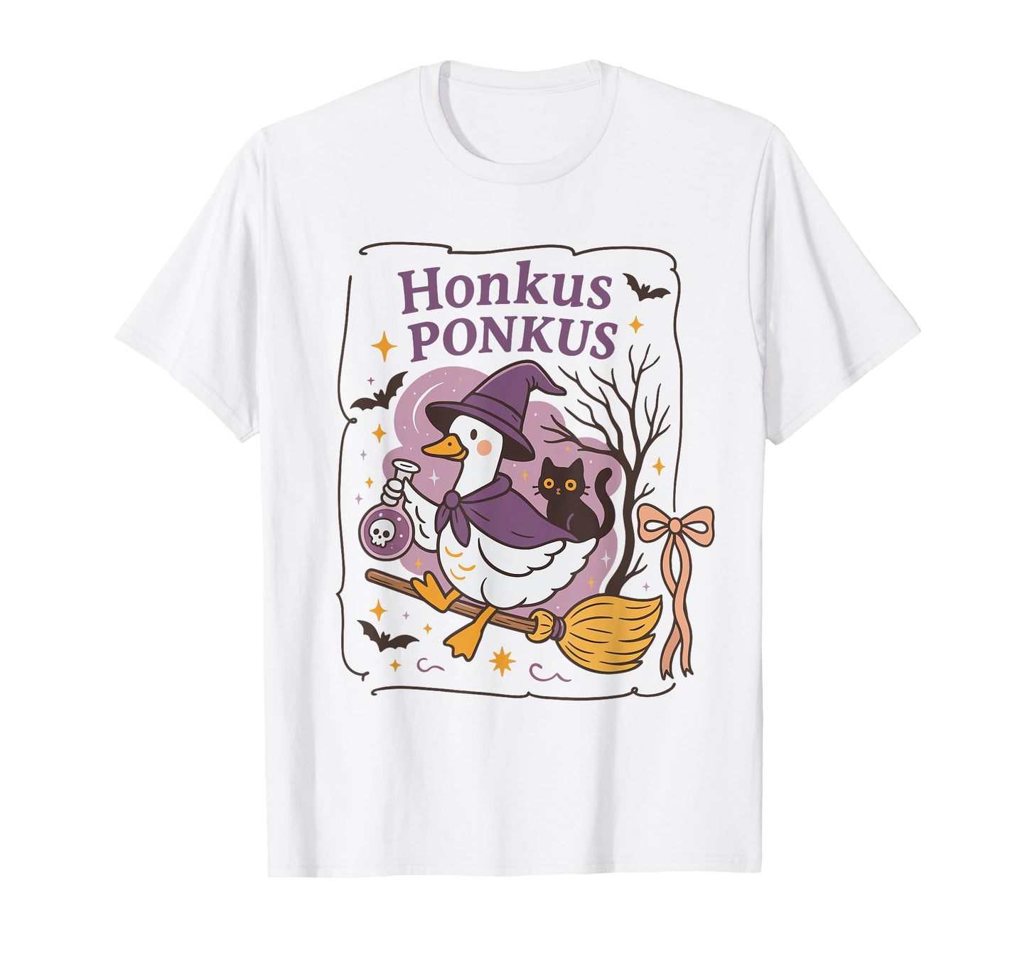 Honkus Ponkus Goose Halloween Witch Goose Silly Goose Lover T-Shirt