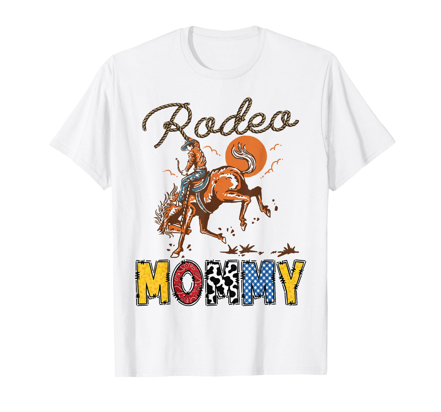 Rodeo Mommy Cowboy Cowgirl Birthday Matching Family T-Shirt