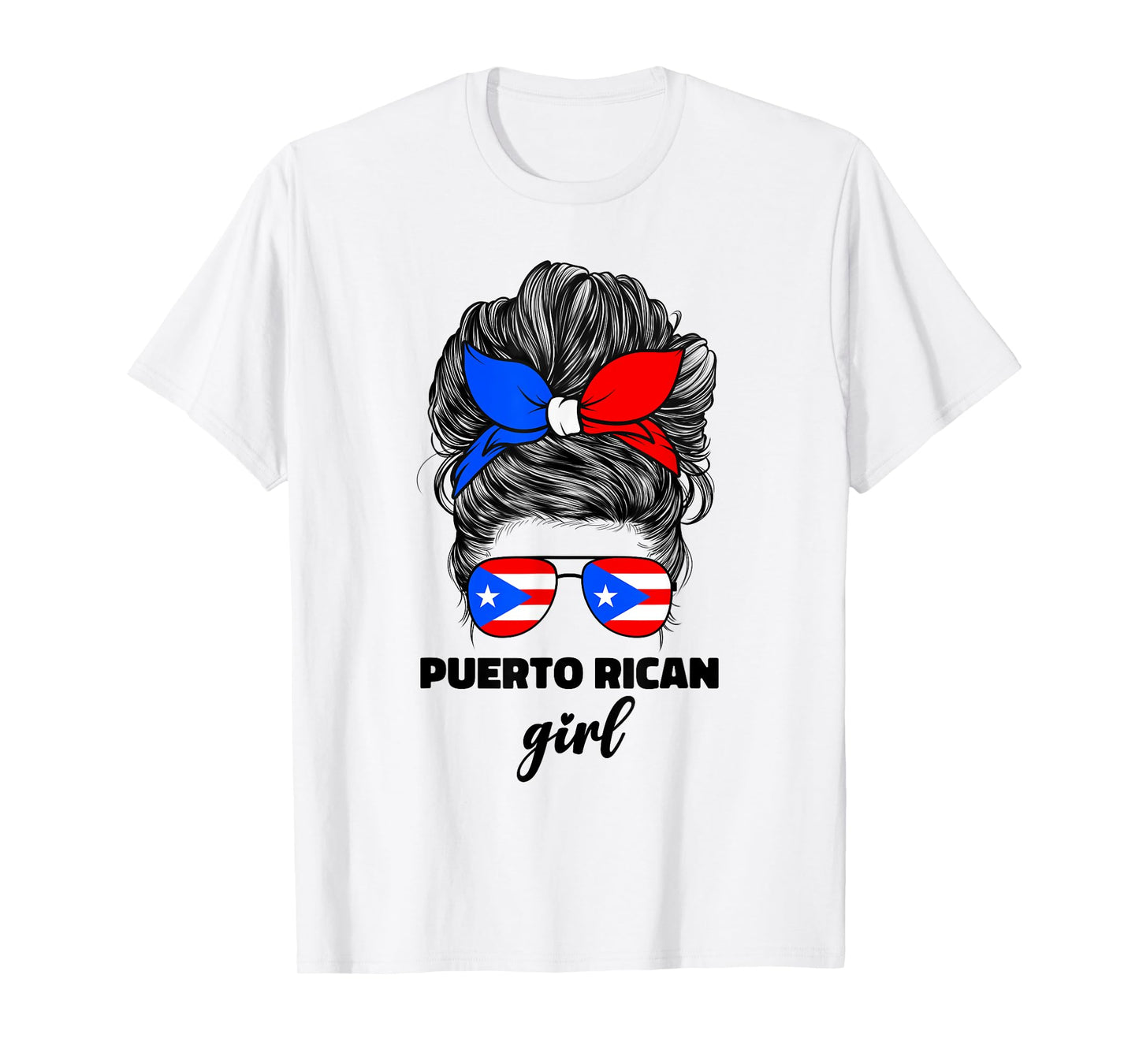 Puerto Rican Girl For Women Girls Boricua Puerto Rico Flag T-Shirt