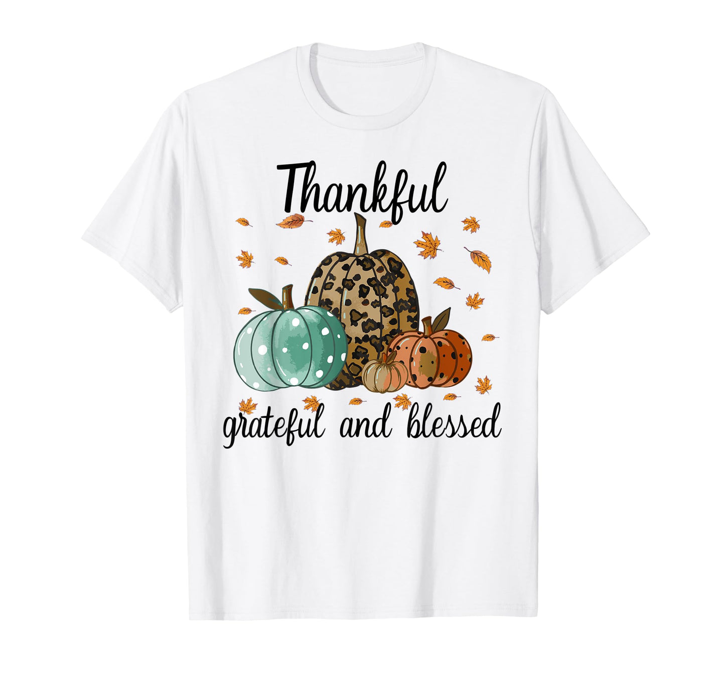 Thankful Grateful Blessed Shirt for Women Funny Christmas T-Shirt