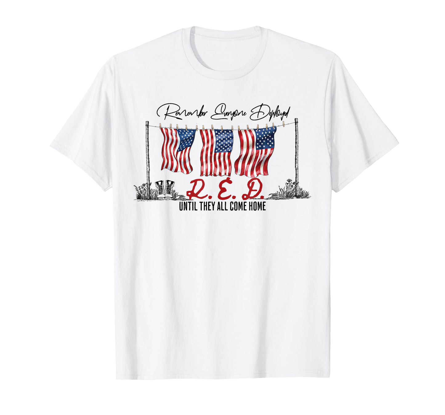 Red Friday Remember Everyone Deployed for Women Men Kid Wife T-Shirt