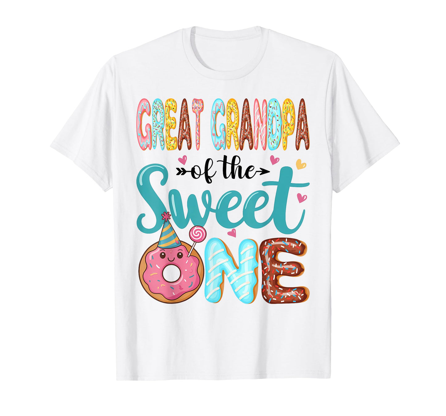 Great Grandpa Of The Sweet One 1st Birthday Girl Donut Party T-Shirt