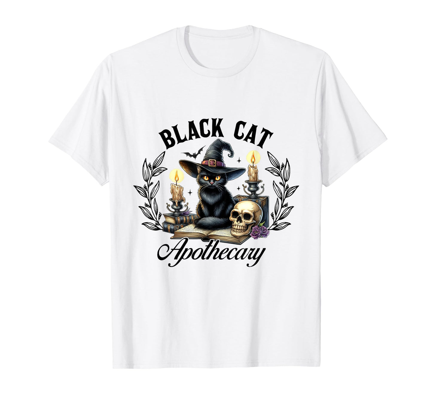 Black Cat Apothecary Funny Halloween Witchy Women Pet Love T-Shirt