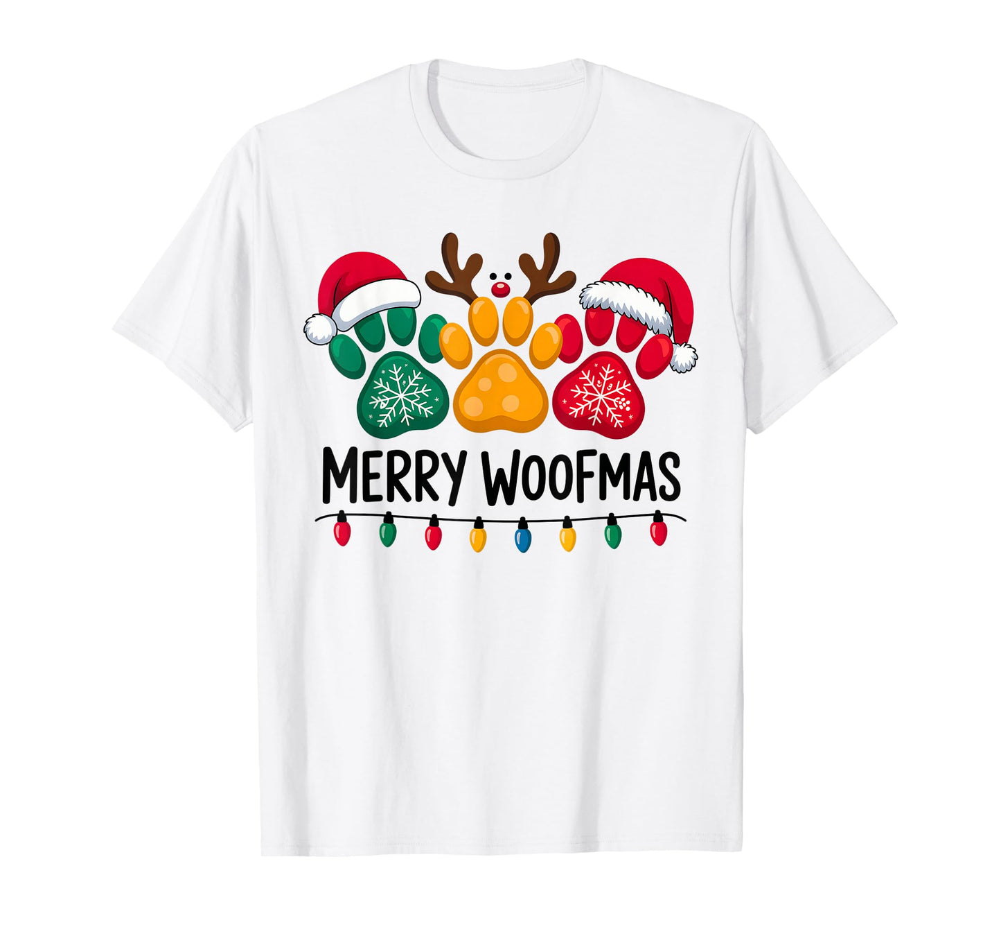 Merry Woofmas Christmas Dog T-Shirt