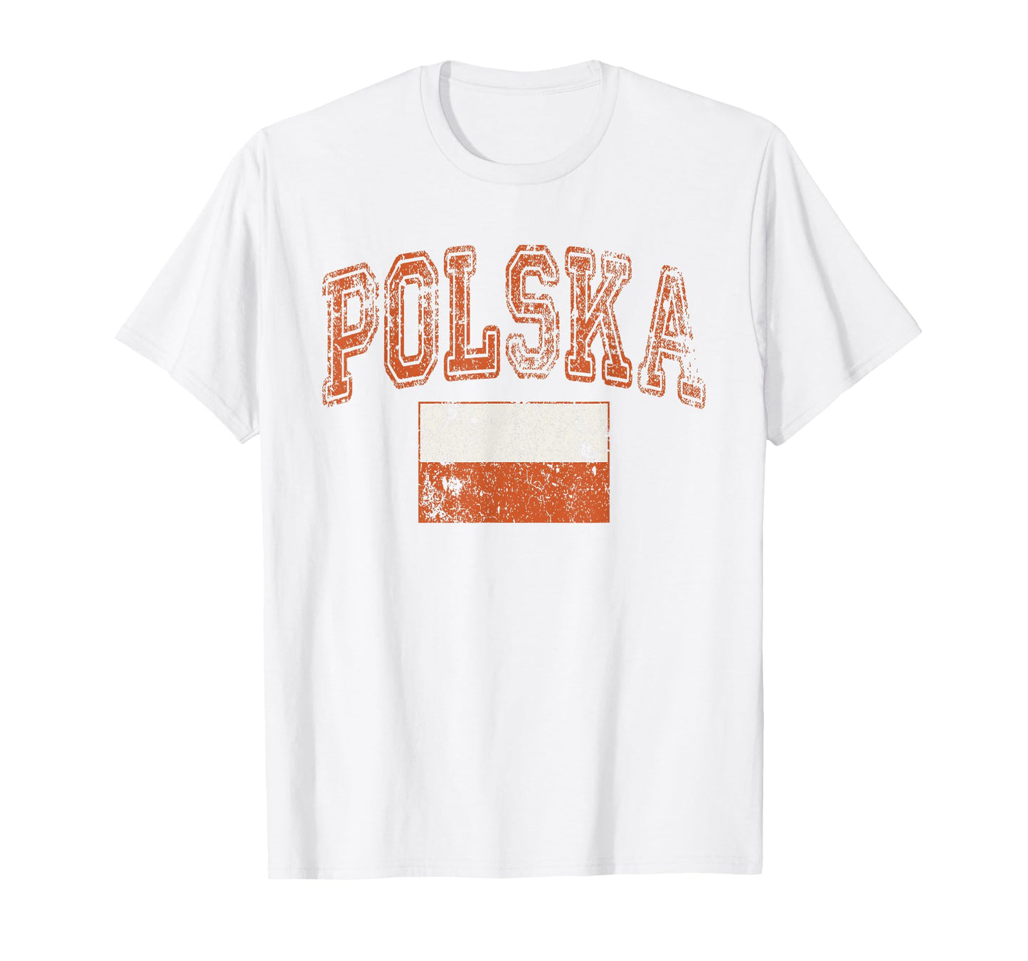 Vintage Retro Faded Polska Poland Flag Polish Pride T-Shirt