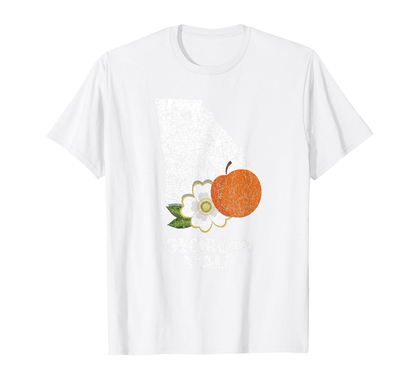 Vintage State of Georgia T-shirt Flag Peach Y'all T-Shirt