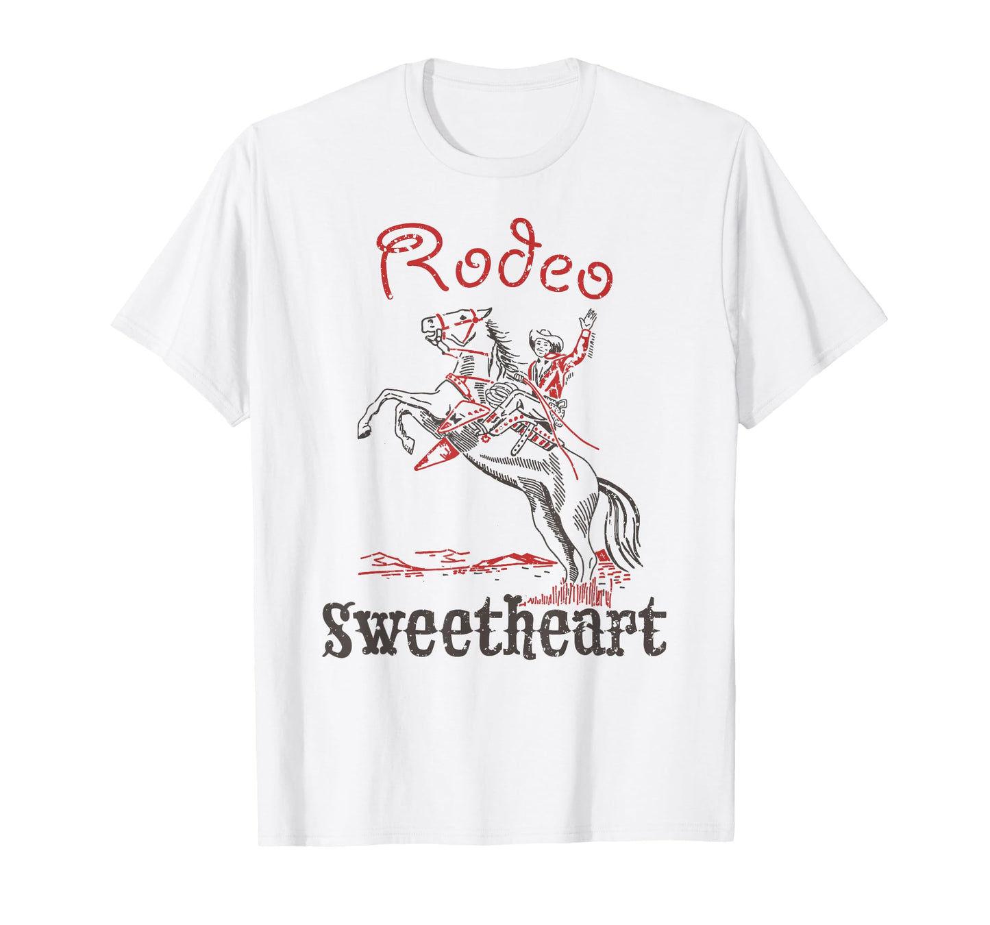 Rodeo Sweetheart Western Cowboy Cowgirl Vintage Cute T-Shirt