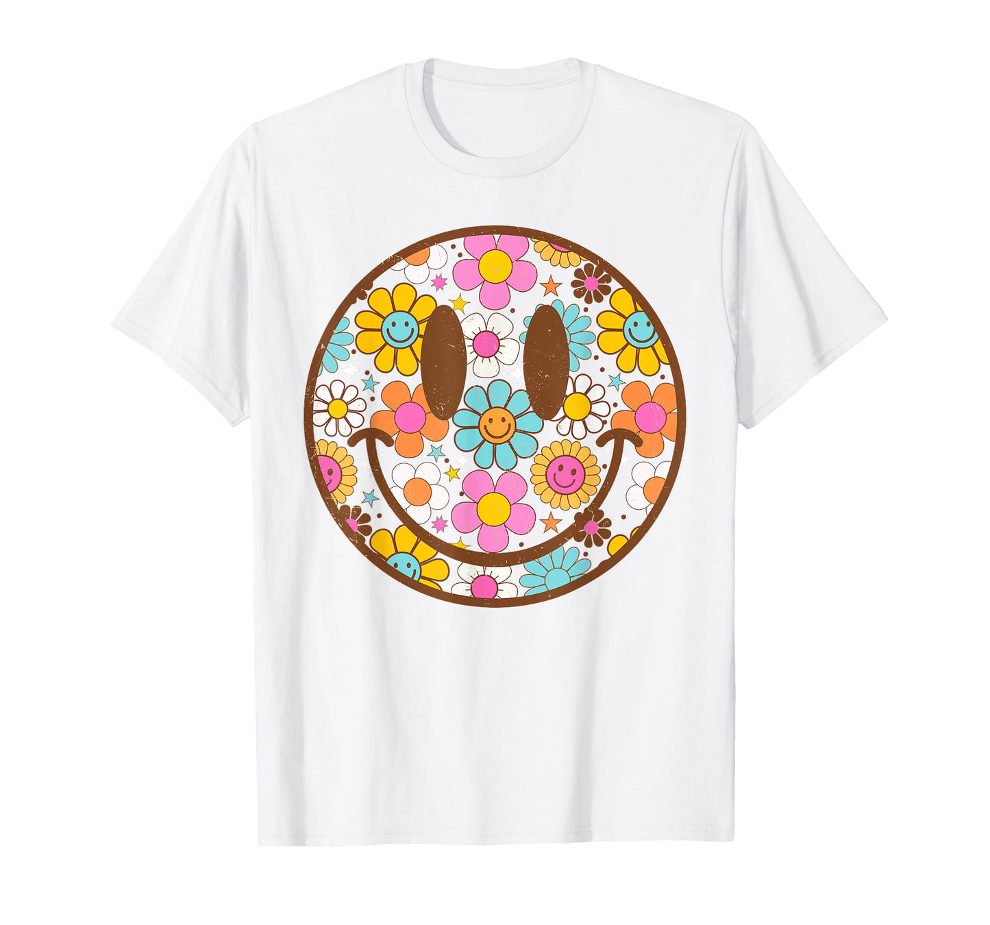 Happy Retro Daisy Smile Face Preppy Aesthetic Men Women Kids T-Shirt