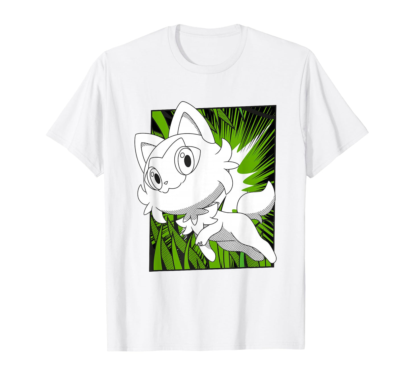 Pokémon Sprigatito In The Grass Manga Panel T-Shirt