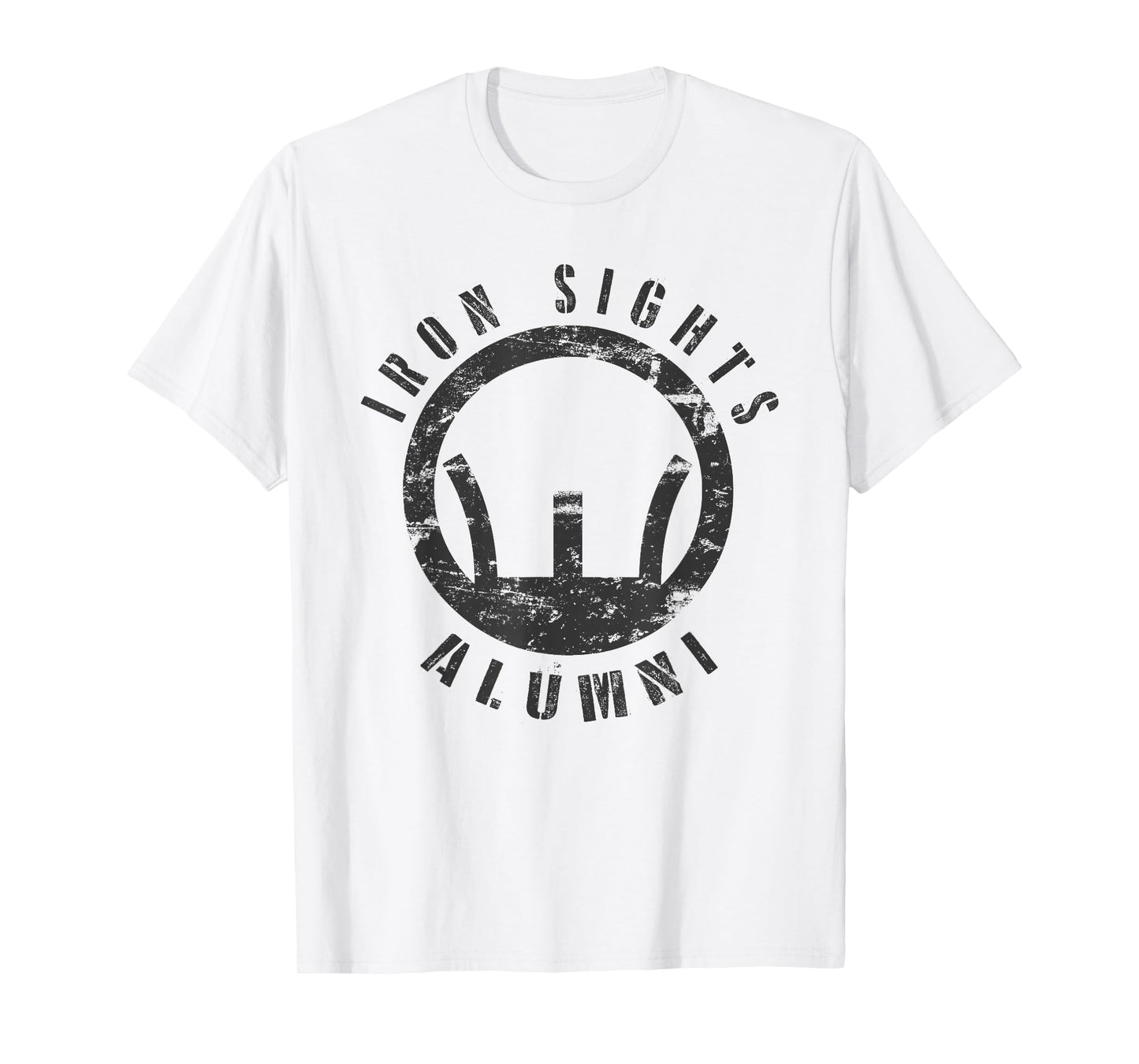 Iron Sights Alumni Boot Camp Shooting Marksmanship Veteran T-Shirt