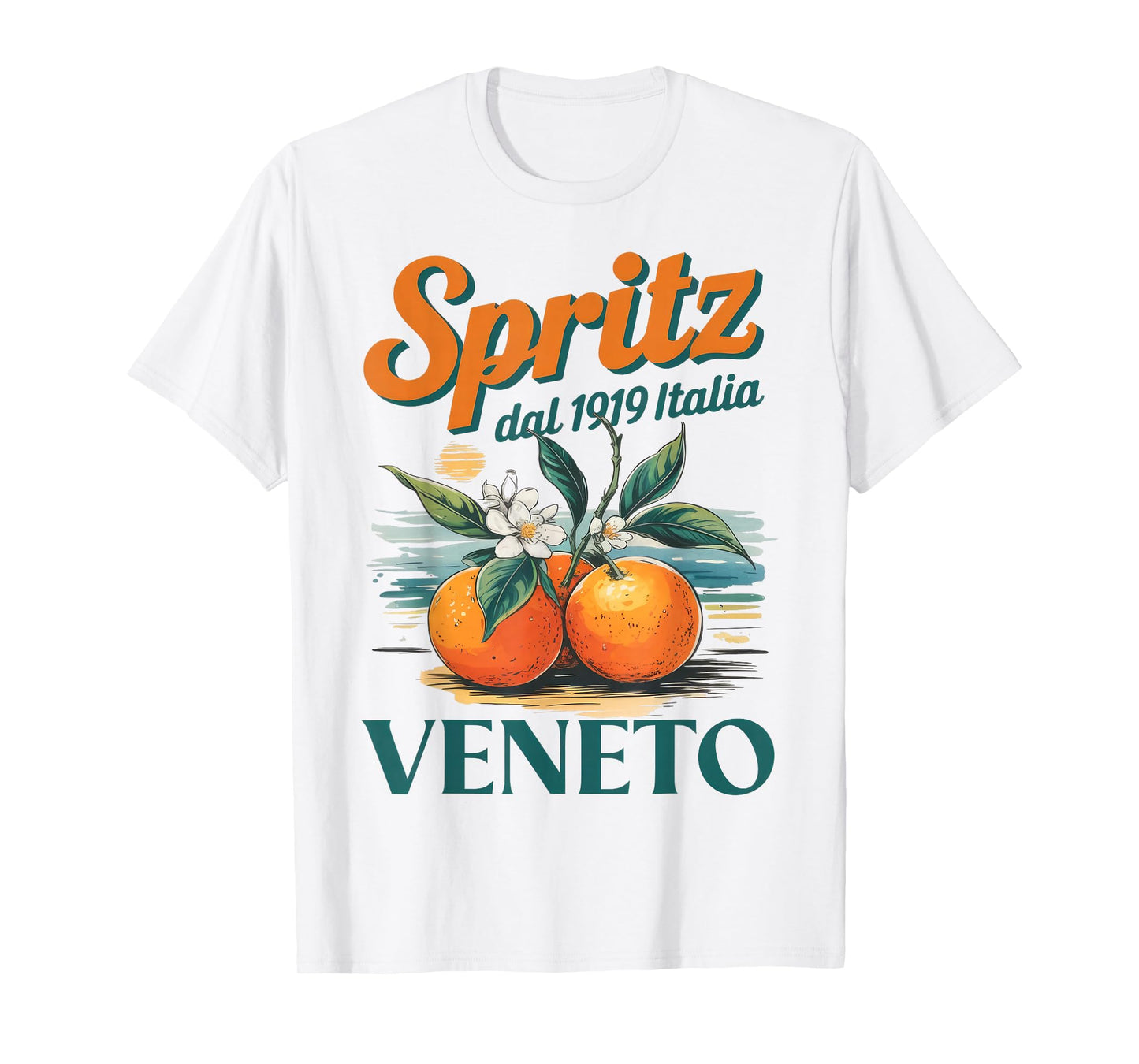 Spritz Veneto Dal 1919 Italia Vintage Orange Wine Cocktail T-Shirt