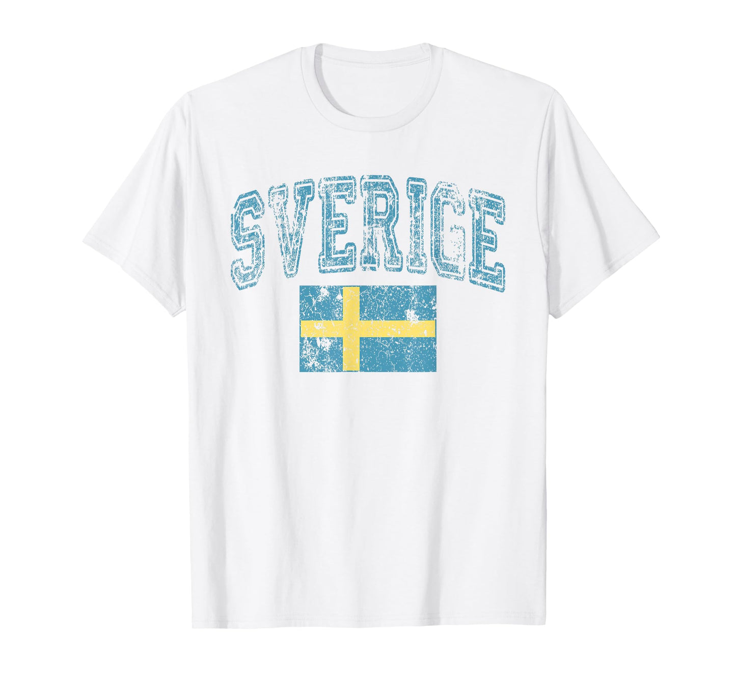 Vintage Retro Faded Sverige Sweden Flag Swedish Pride T-Shirt