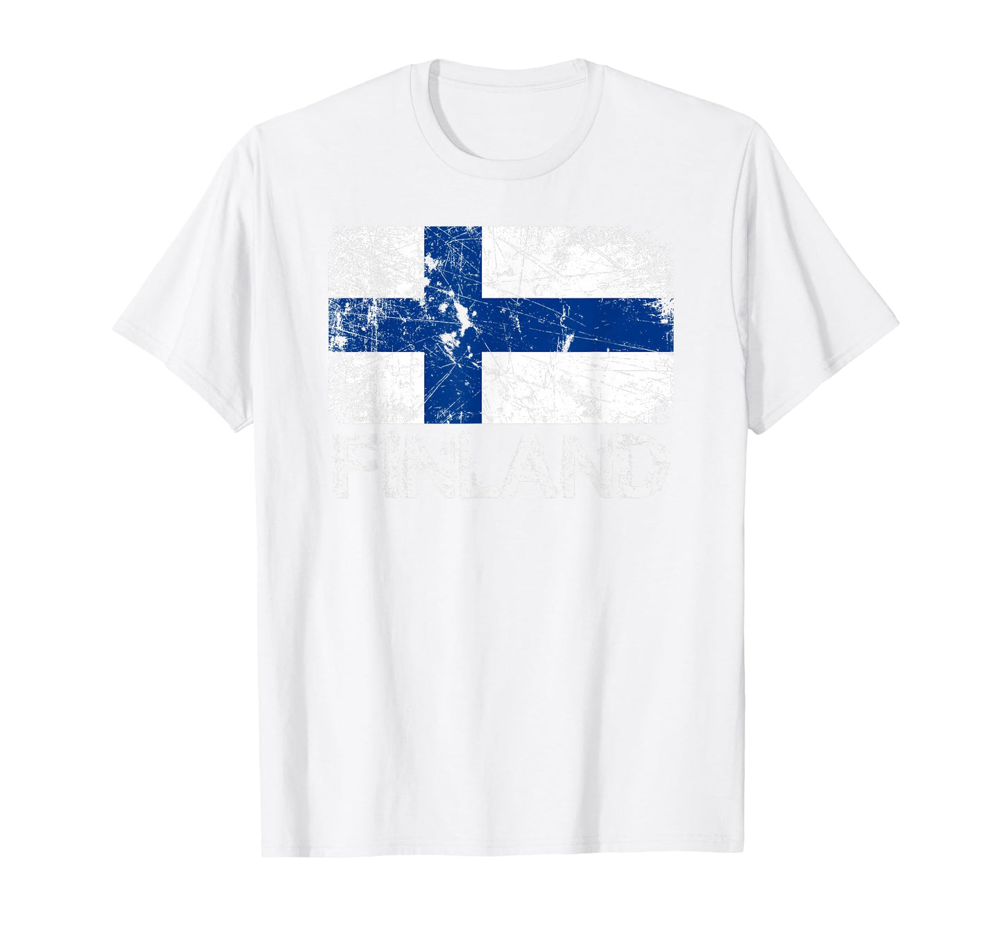 Finnish Flag T-Shirt | Vintage Made In Finland Gift T-Shirt