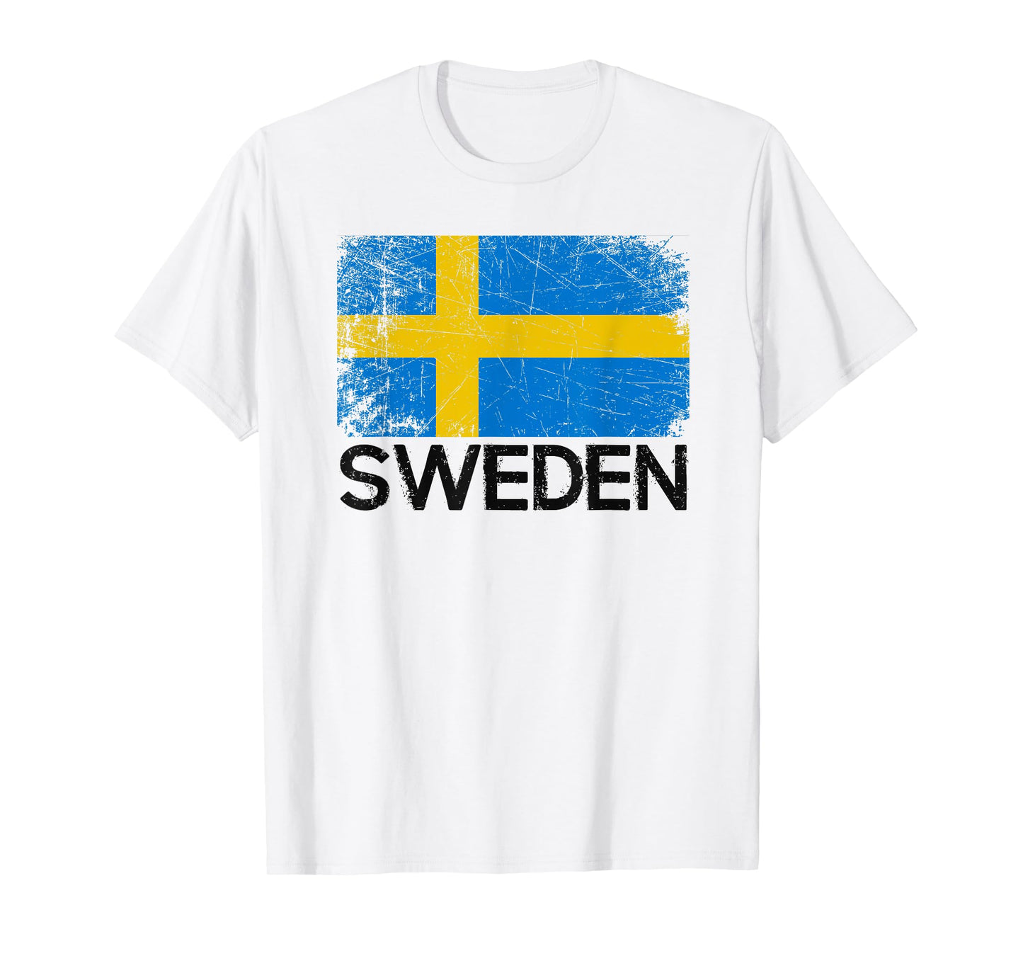 Swedish Flag T-Shirt | Vintage Made In Sweden Gift T-Shirt