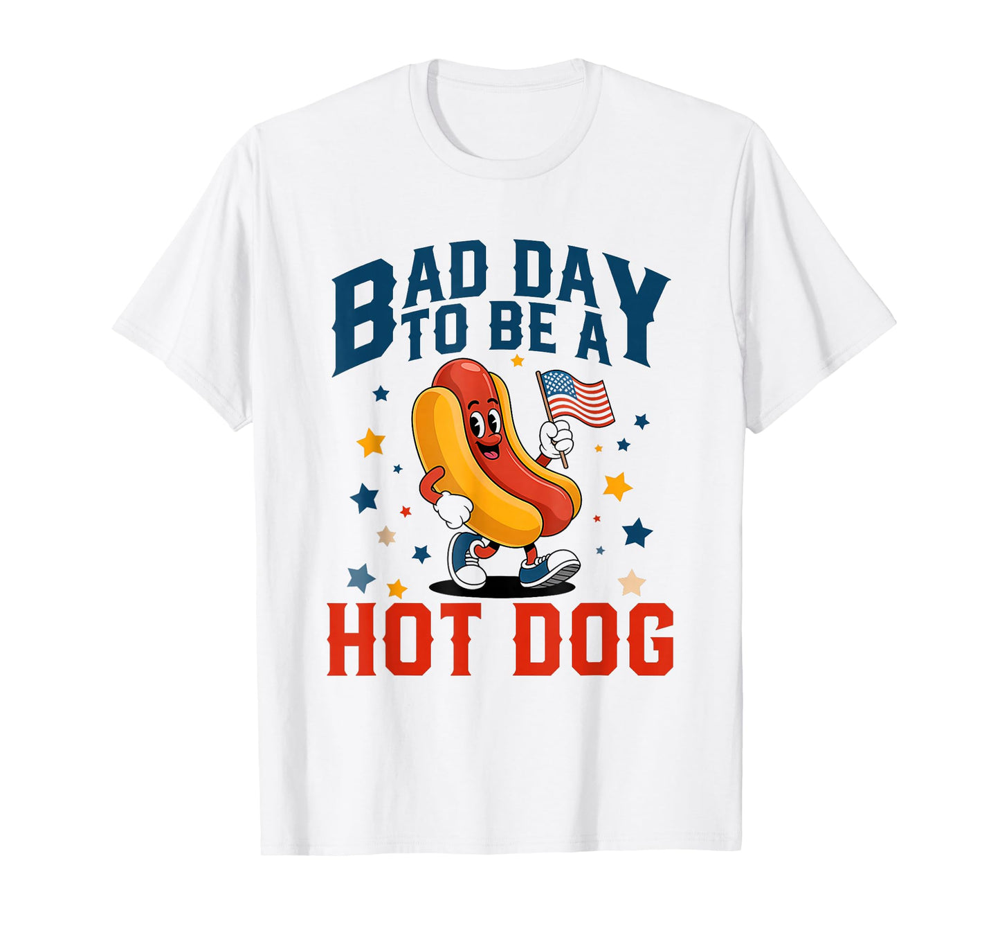Bad Day To Be A Hot Dog Funny 4th Of July BBQ Grilling T-Shirt