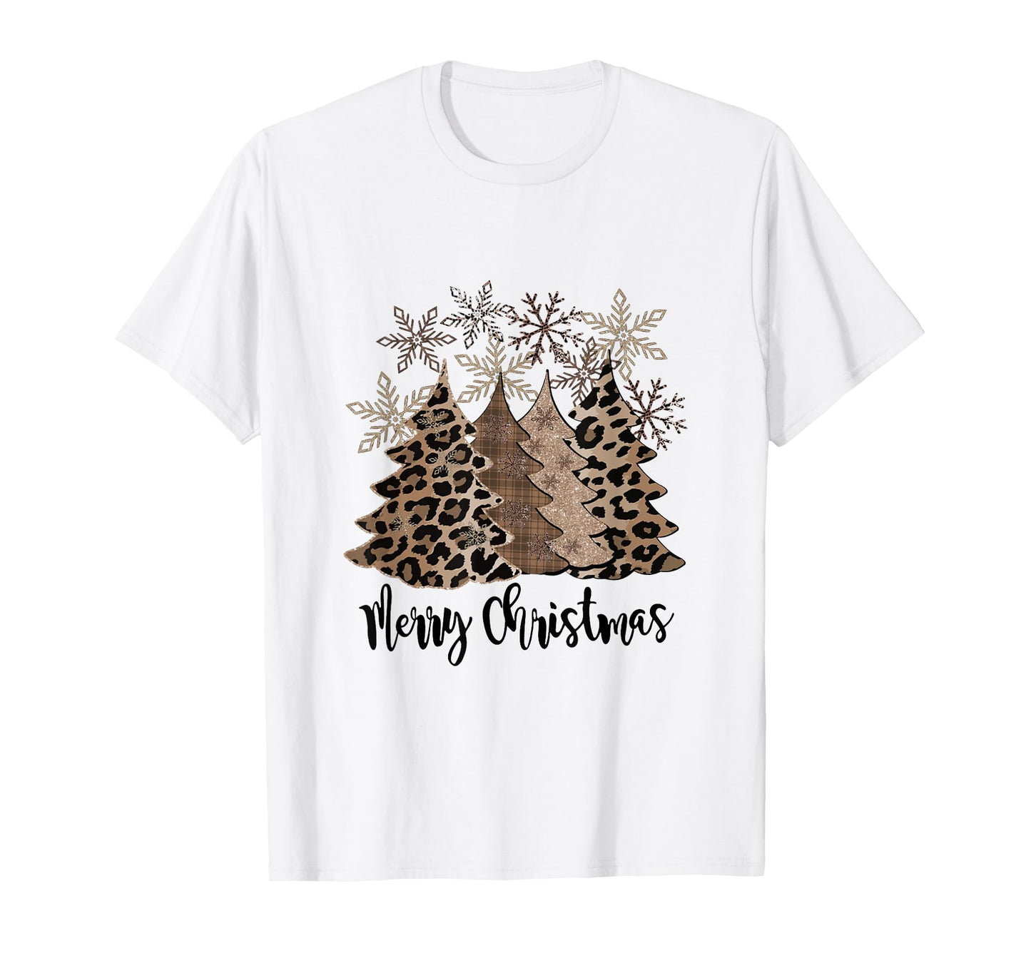 Merry Christmas Tree Buffalo Plaid Red White Green Christmas T-Shirt