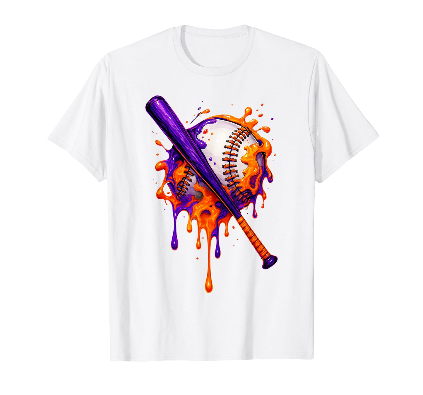 Respect The Drip Baseball Ice Cream Drip Halloween Men Boys T-Shirt