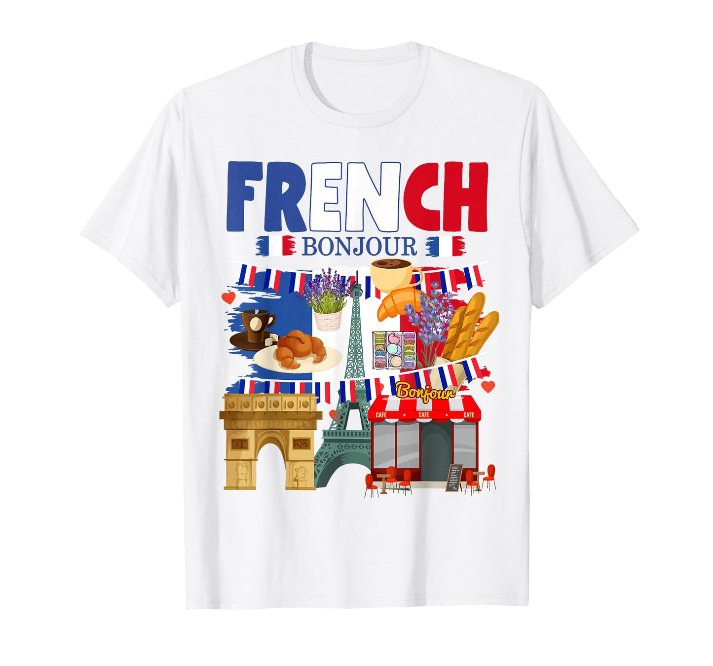 France Flag Outfit Idea For Kids French Flag & Lavender T-Shirt