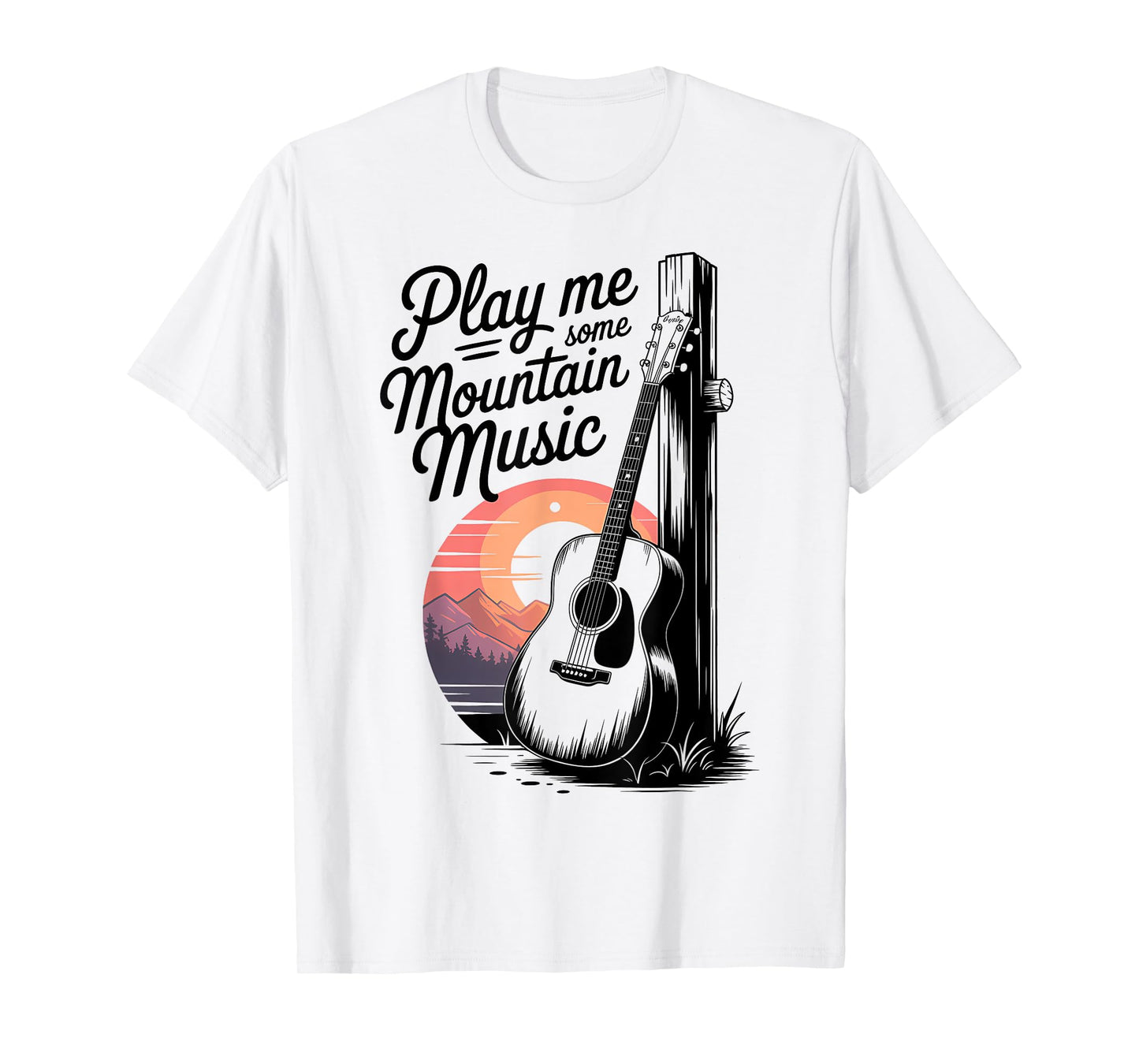 Play Me Some Mountain Music Retro Country Western T-Shirt