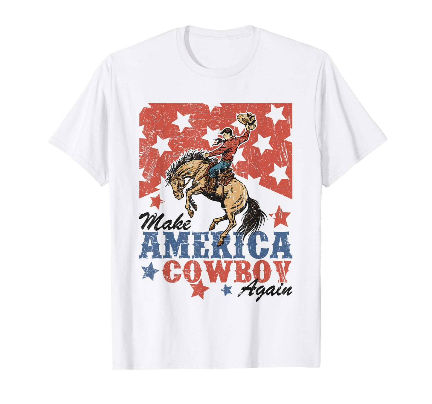 Make America Cowgirl Cowboy Again Western 4th Of July T-Shirt