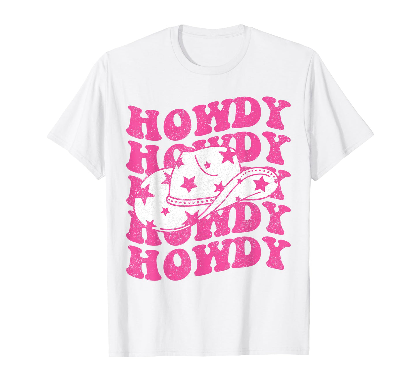 Howdy Southern Western Girl Country Rodeo Pink Cowgirl Women T-Shirt