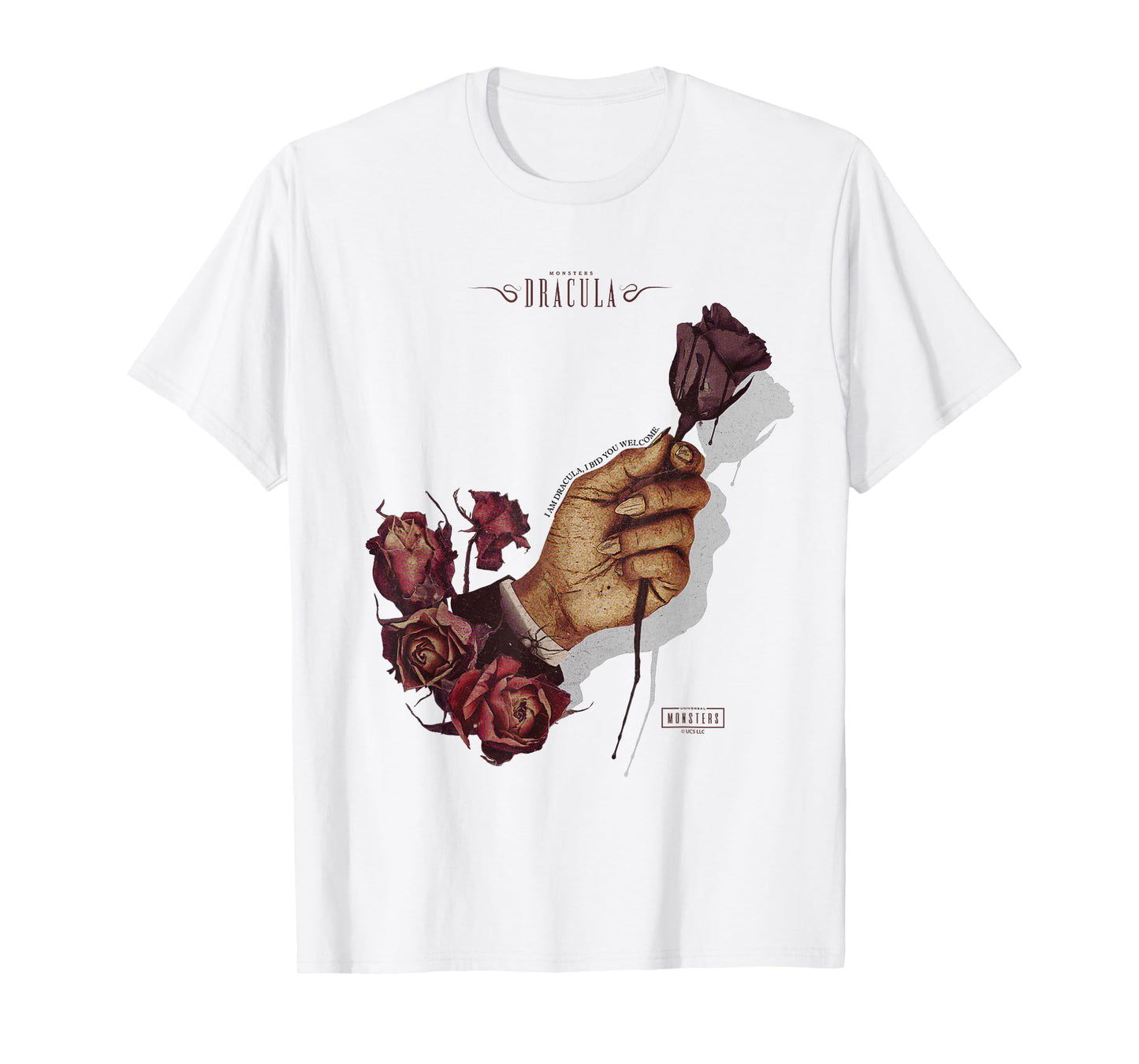 Universal Monsters Dracula’s Black Rose T-Shirt